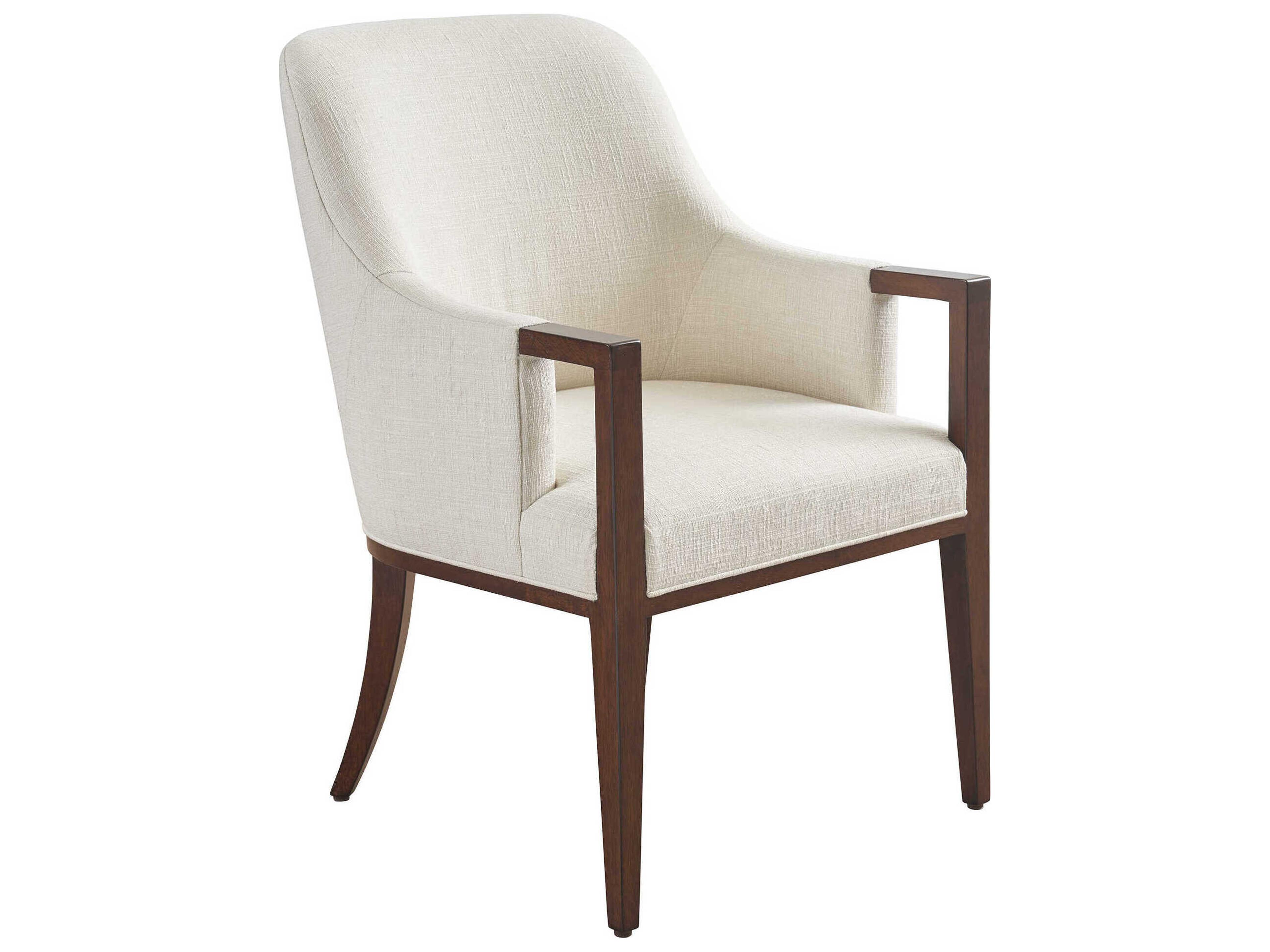 Rendezvous Lambeth White Upholstered Arm Dining Chair