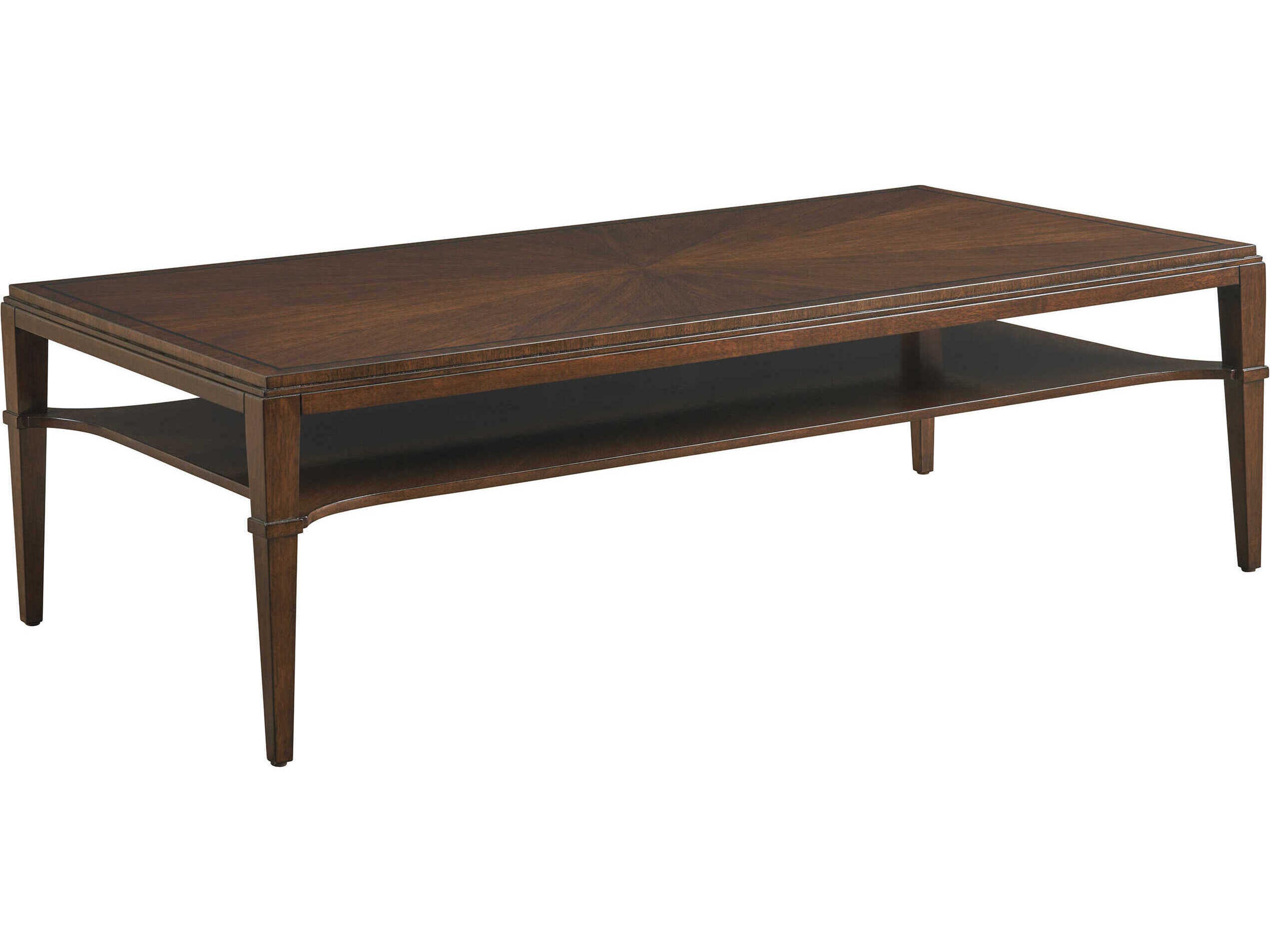 Rendezvous Andora Starburst Rectangular Wood Coffee Table