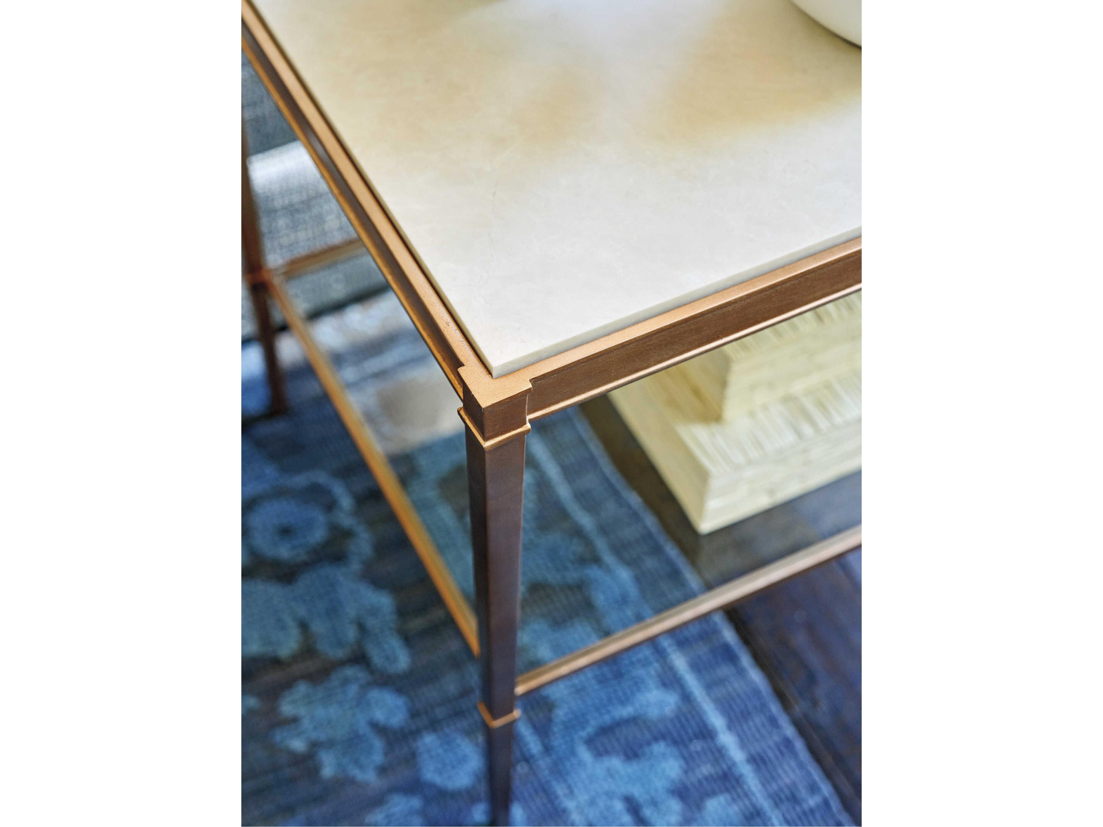Lexington Rendezvous Bulgari Rectangular Marble End Table