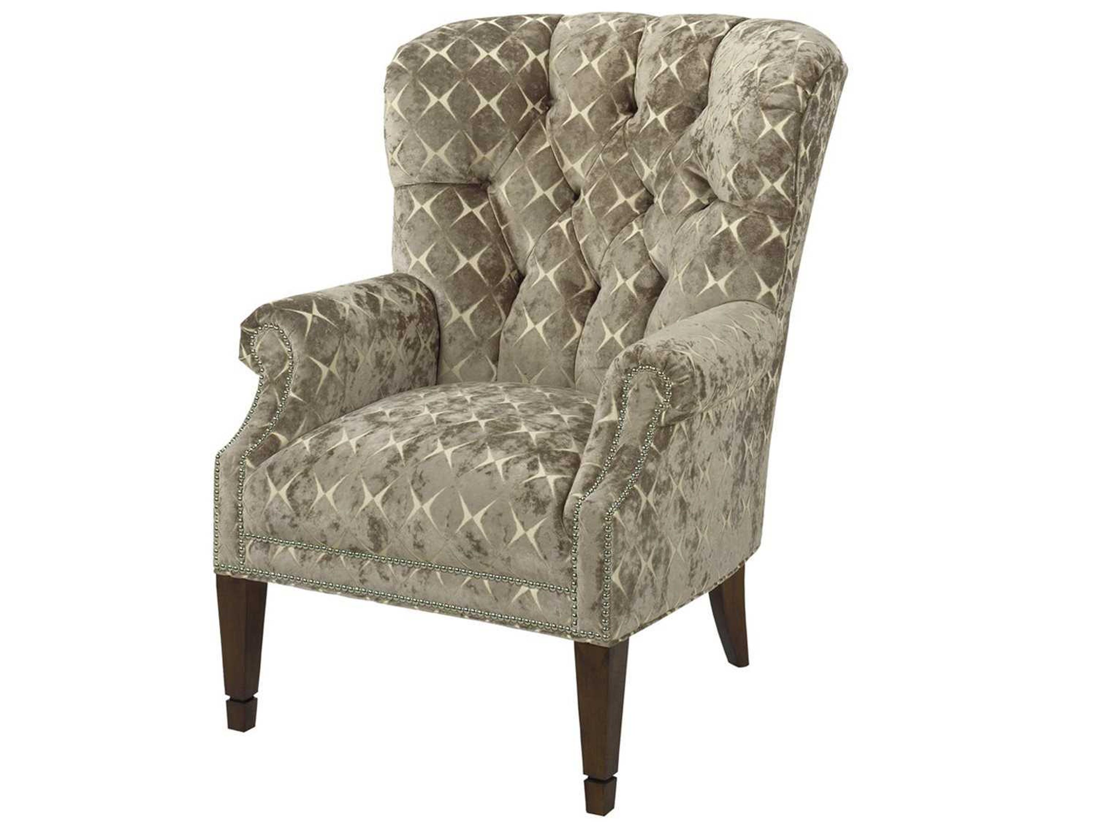 Lexington Upholstery Fabric Tufted Accent Chair