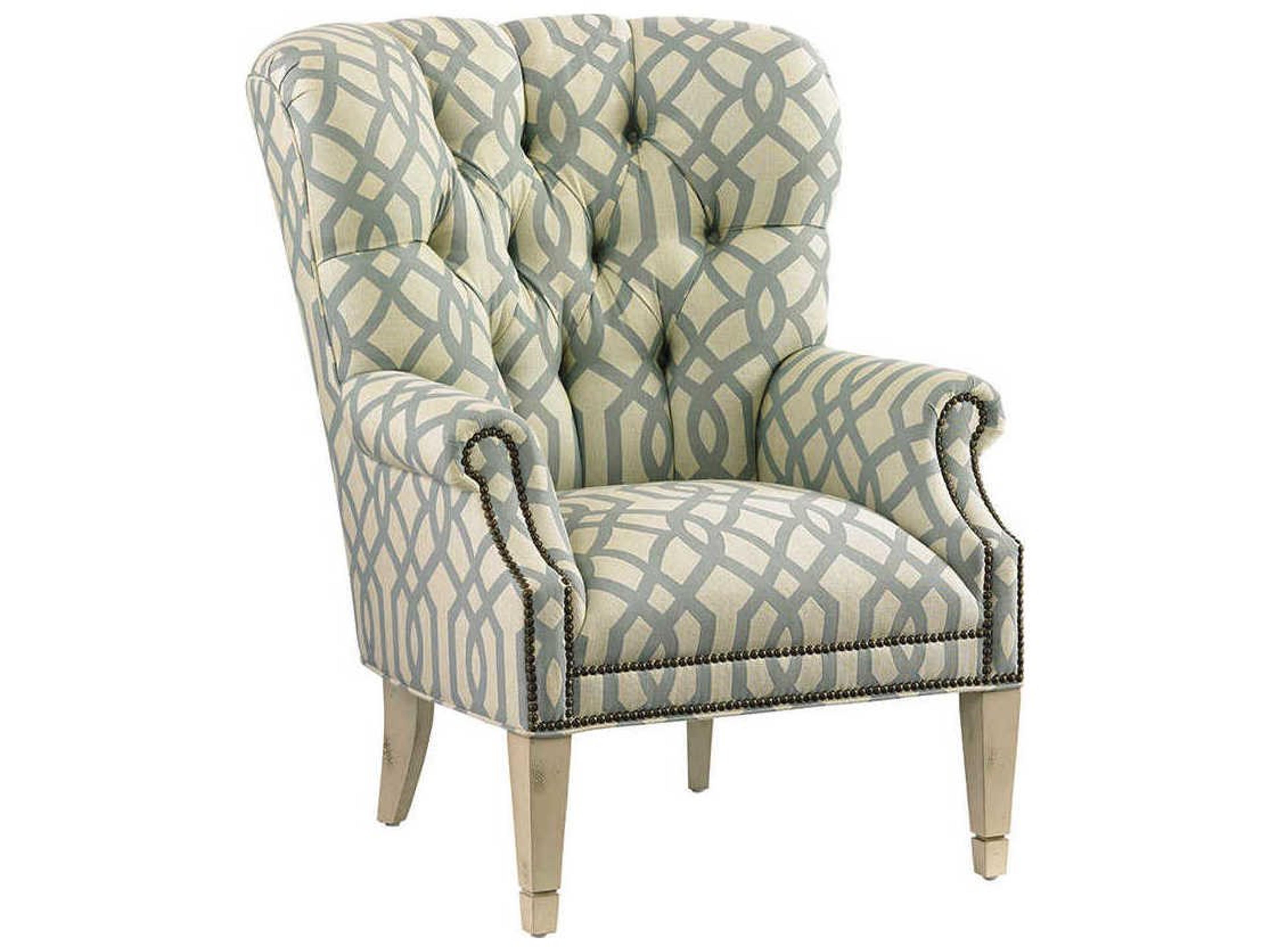 Lexington Upholstery Fabric Tufted Accent Chair