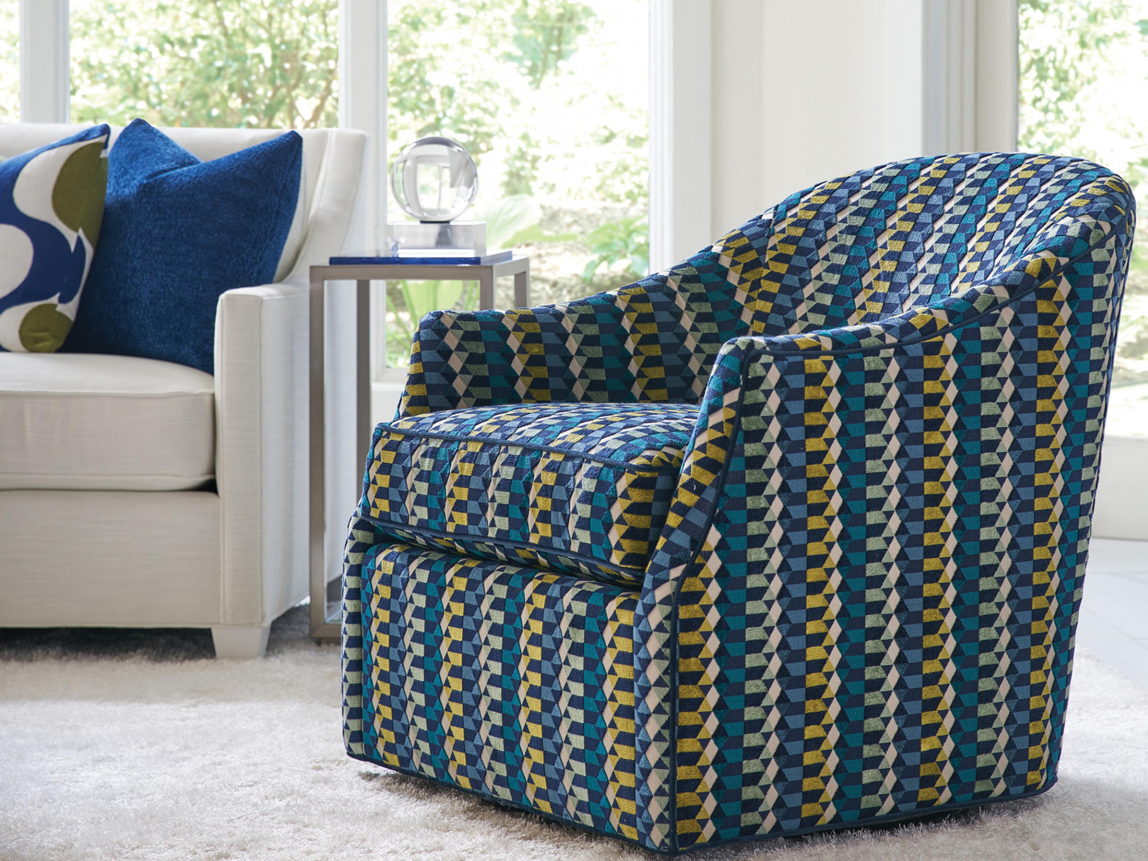 Lexington Ariana Swivel Fabric Accent Chair