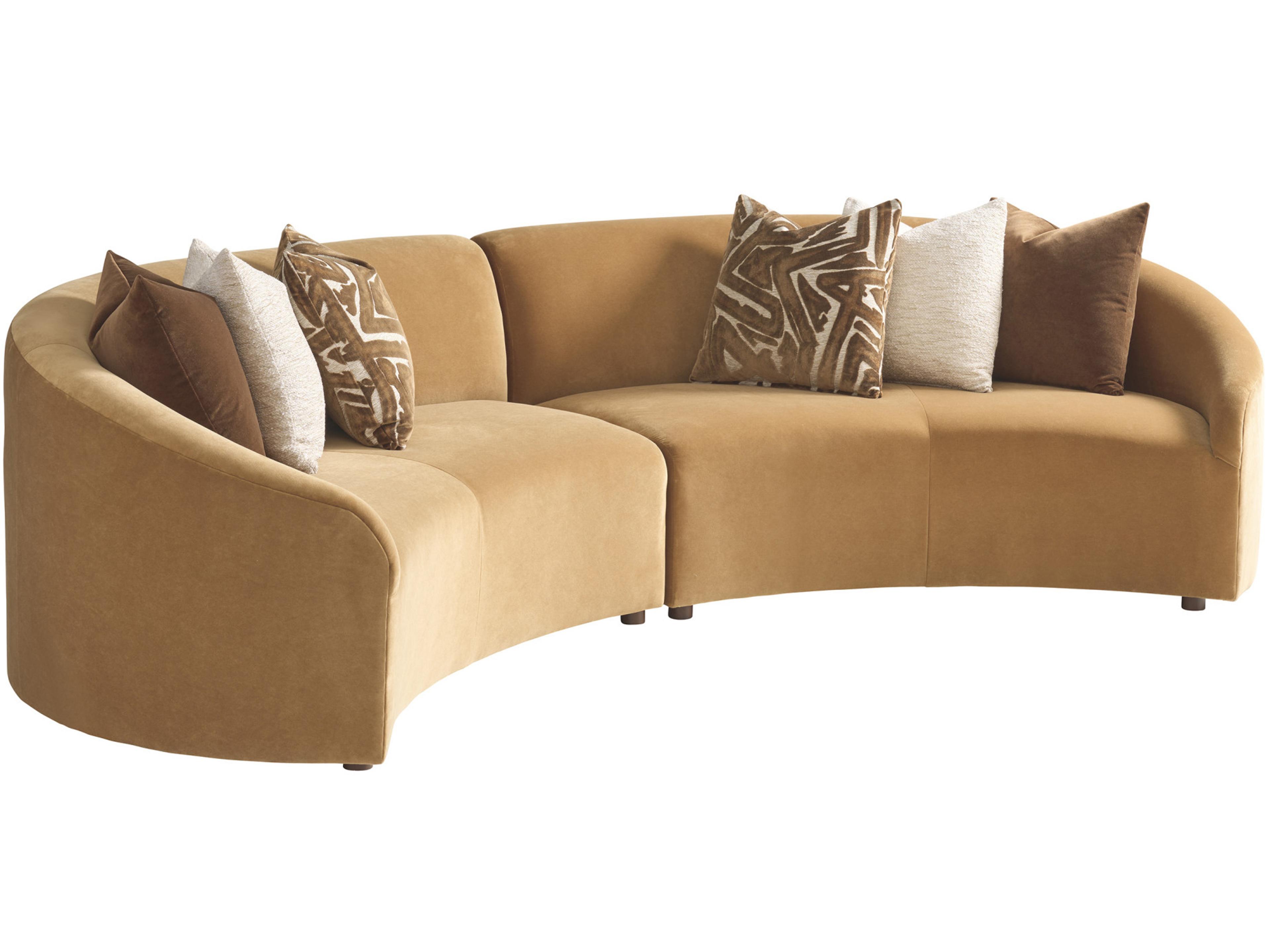 La Costa Alston Brown Upholstered Sectional Sofa