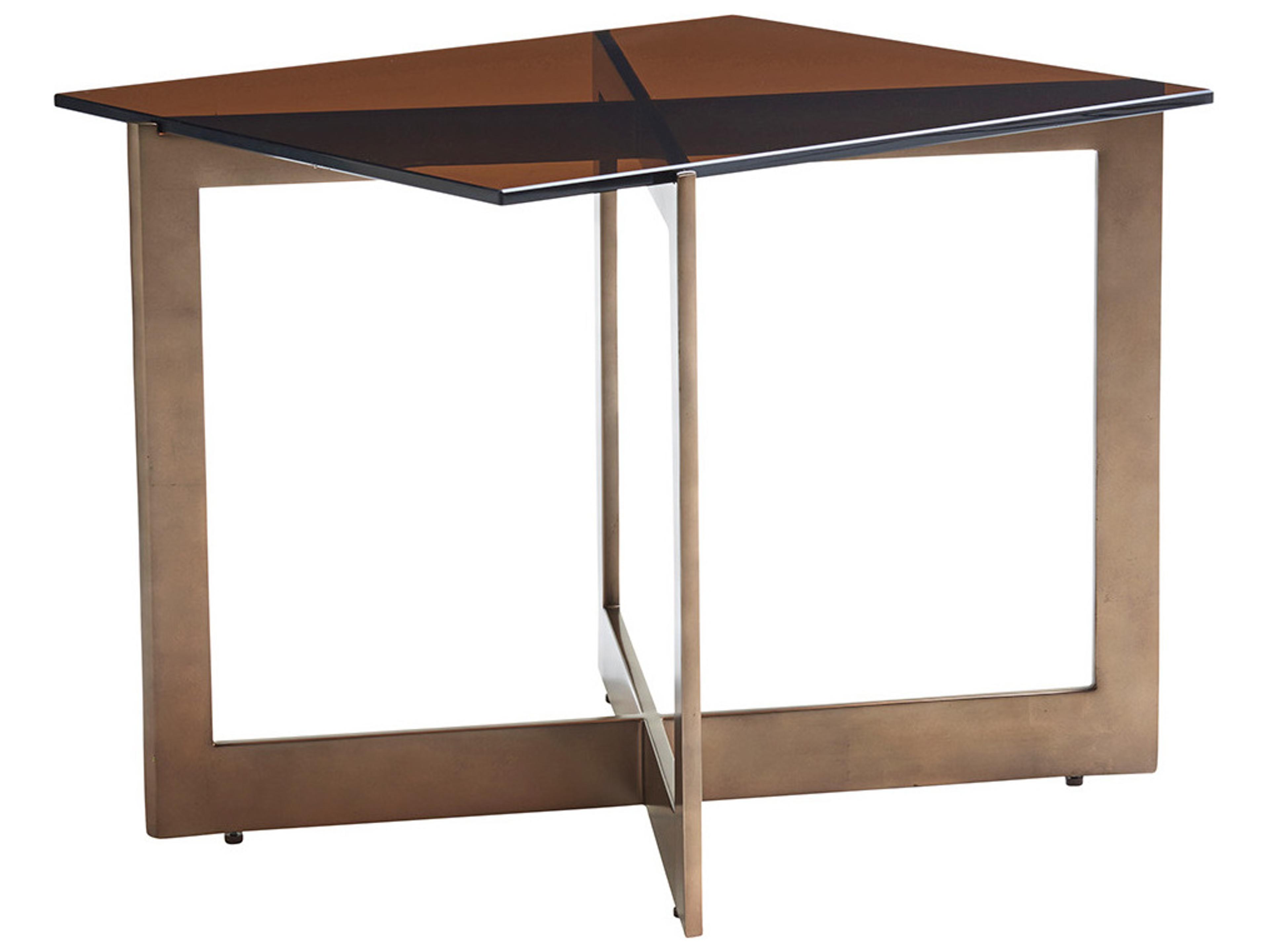 Zavala Rectangular Glass Nouveau End Table