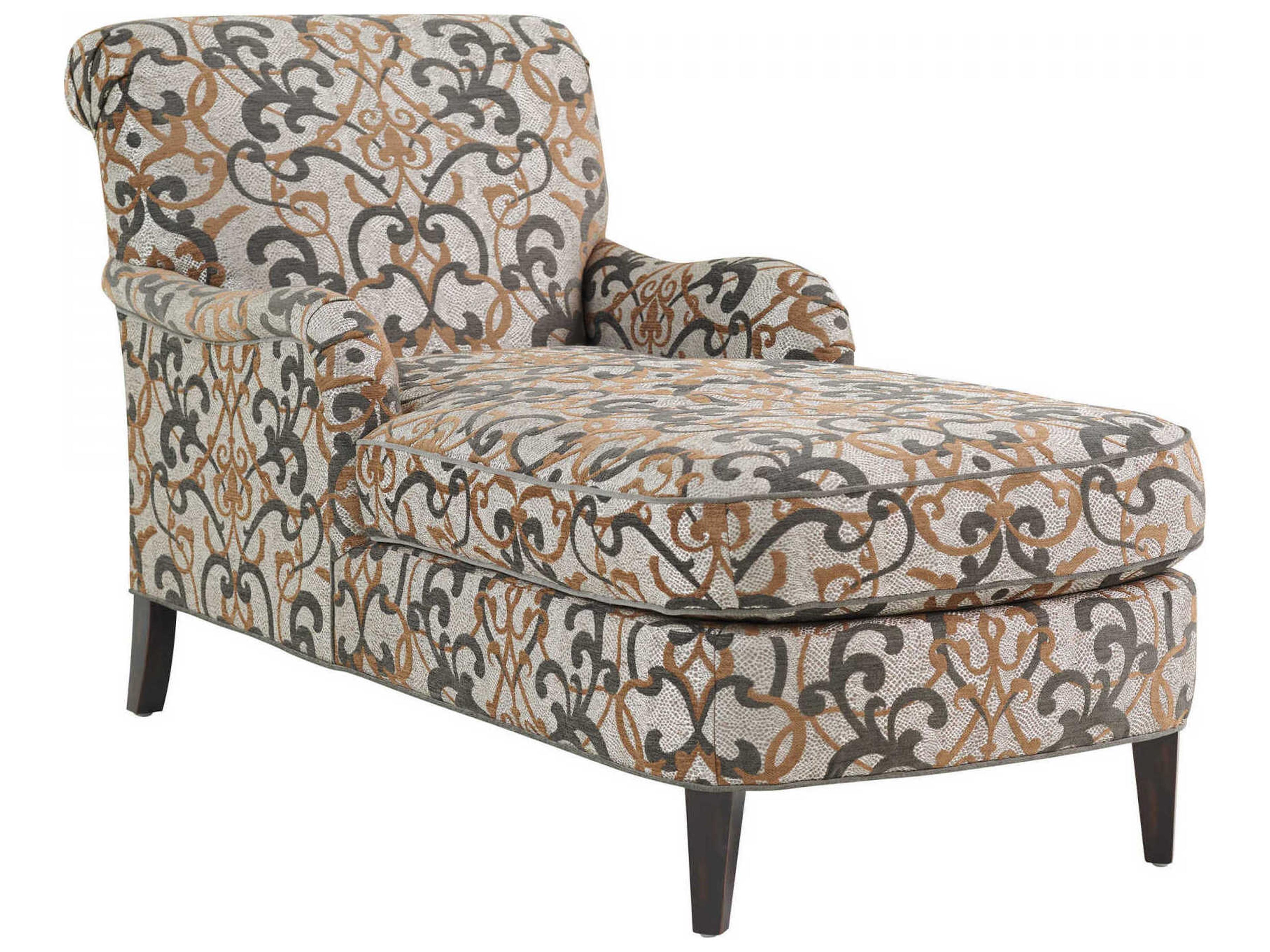Silverado Dark Mocha Upholstered Chaise