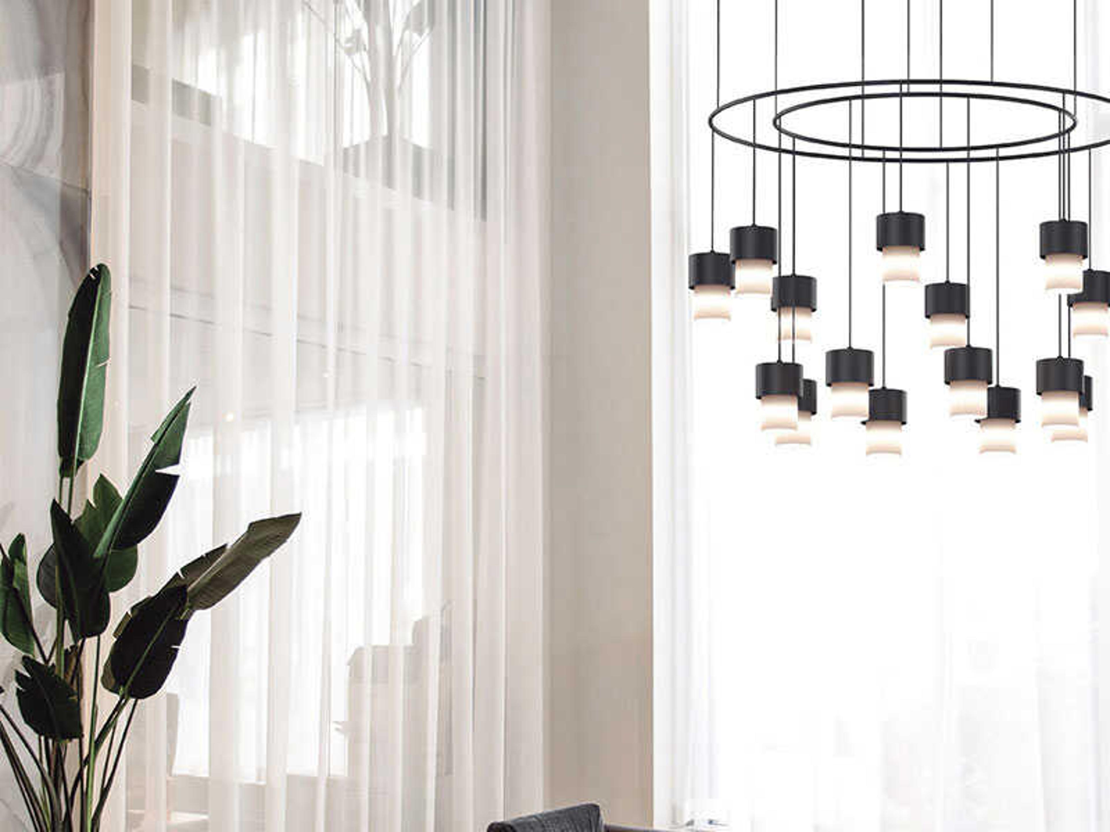 Luxcambra Kan 8-Light Black Chandelier