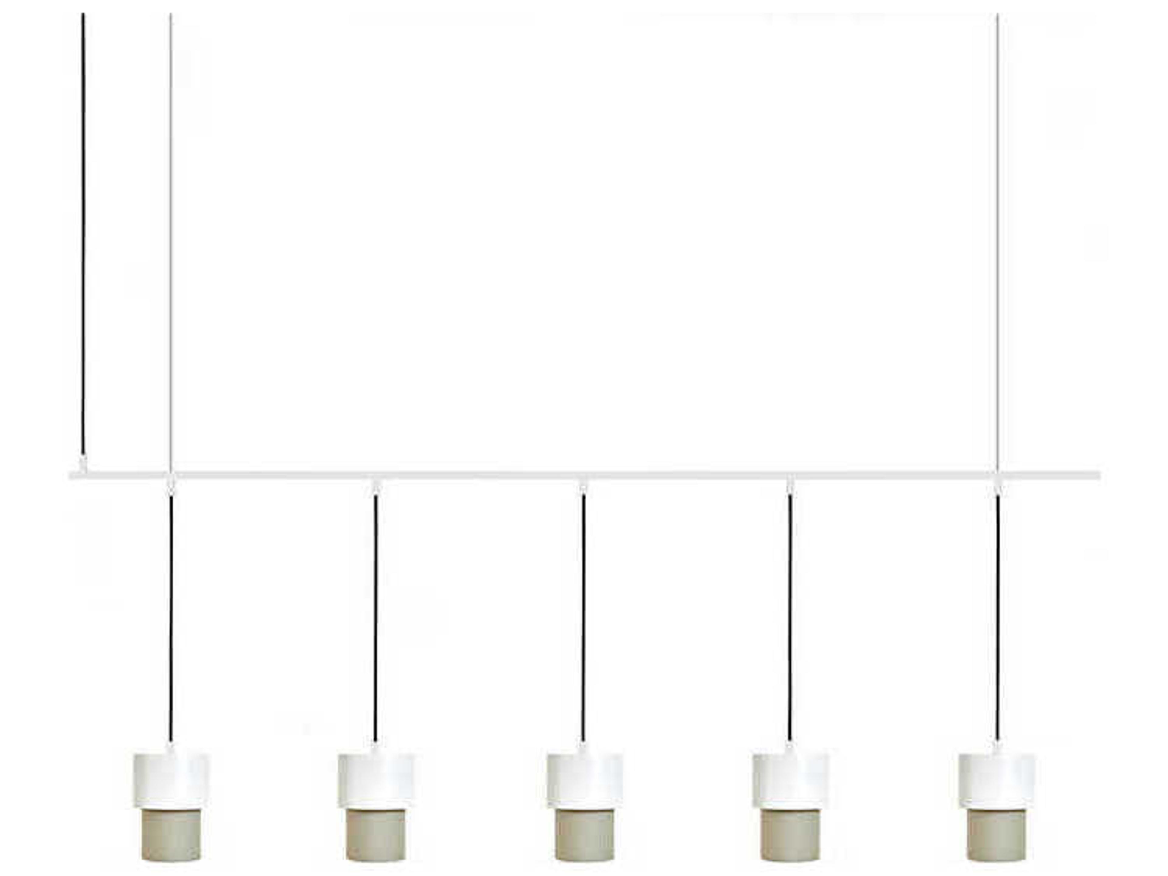 Kan 5-Light White Island Pendant