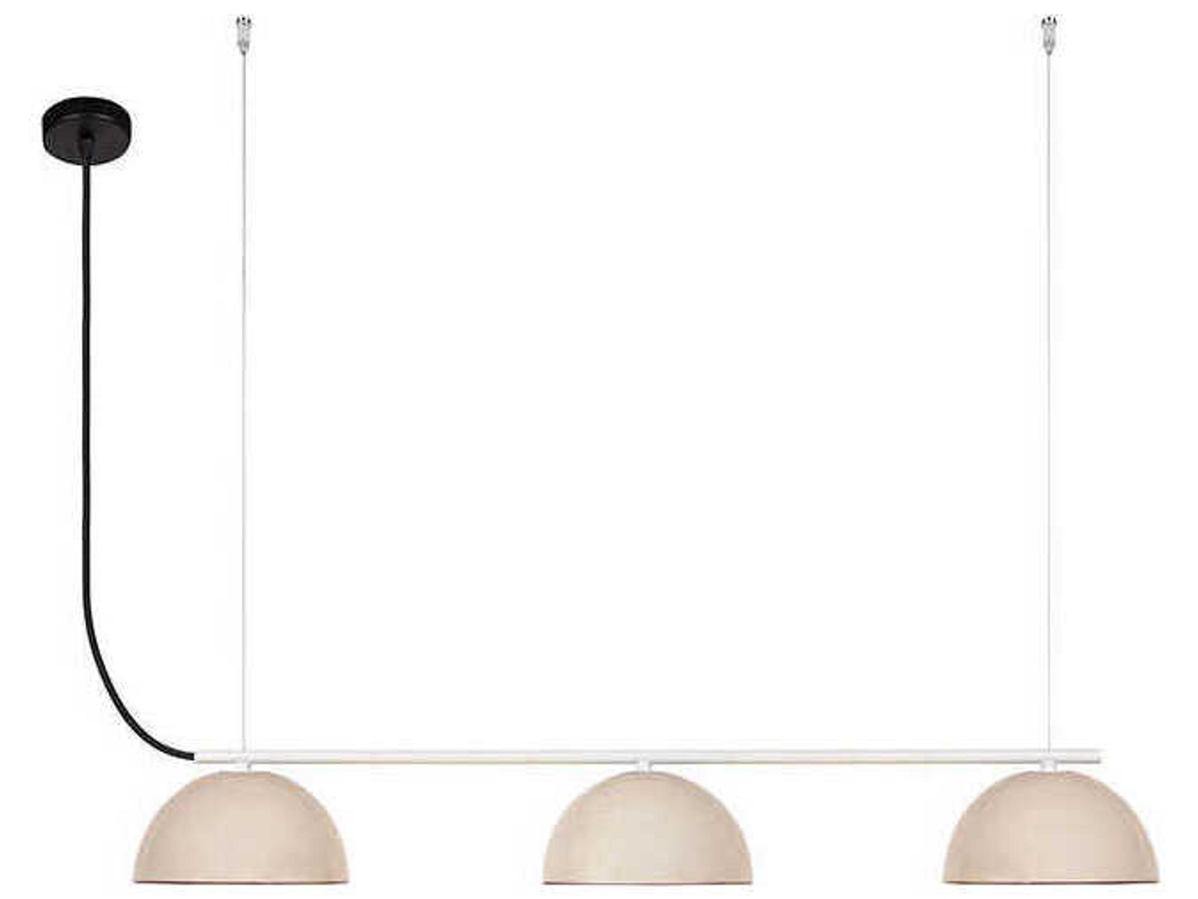 Absis 3-Light White Dome Island Pendant