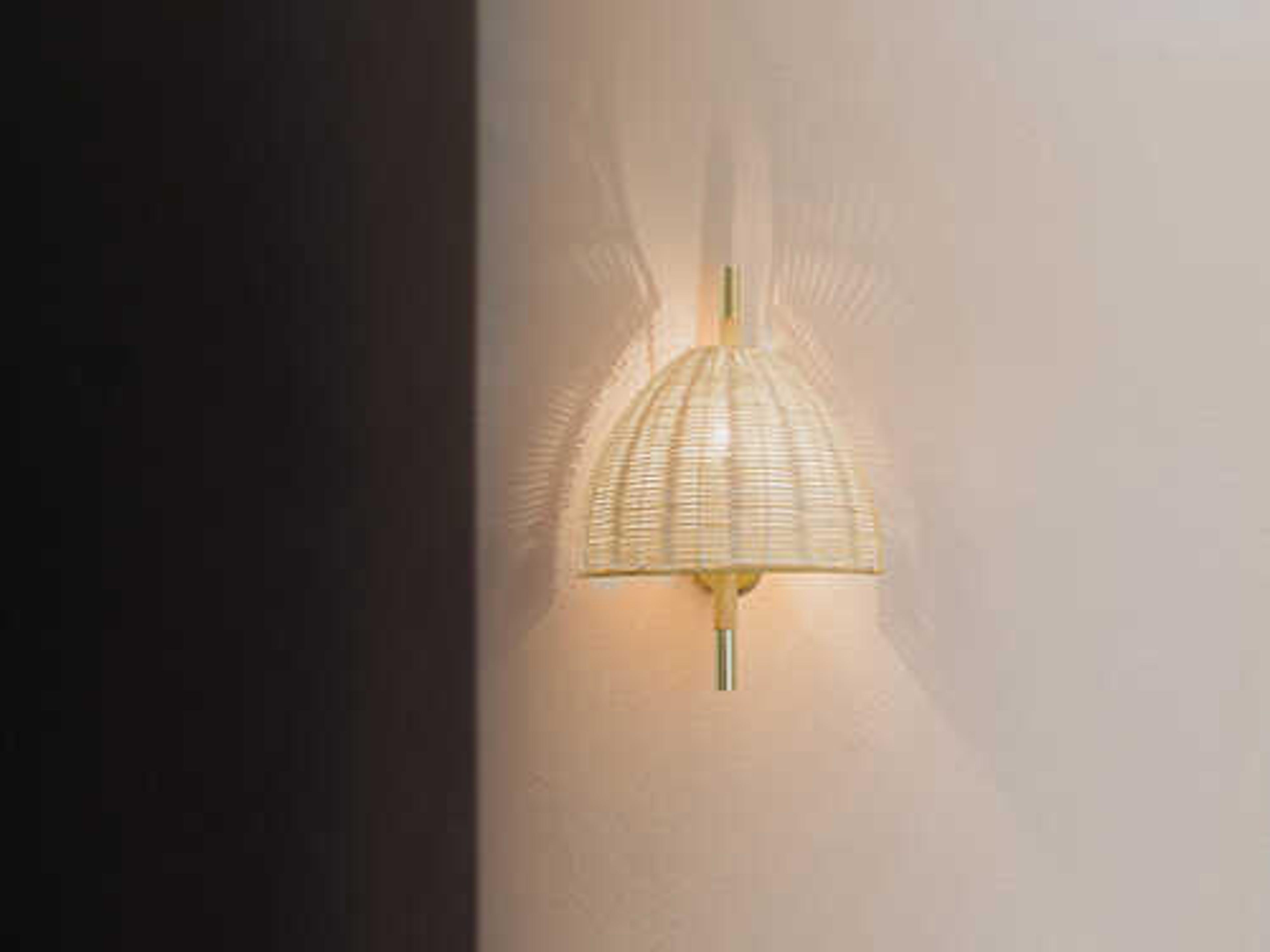 Luxcambra Ama 1-Light Polished Brass Brown Wall Sconce