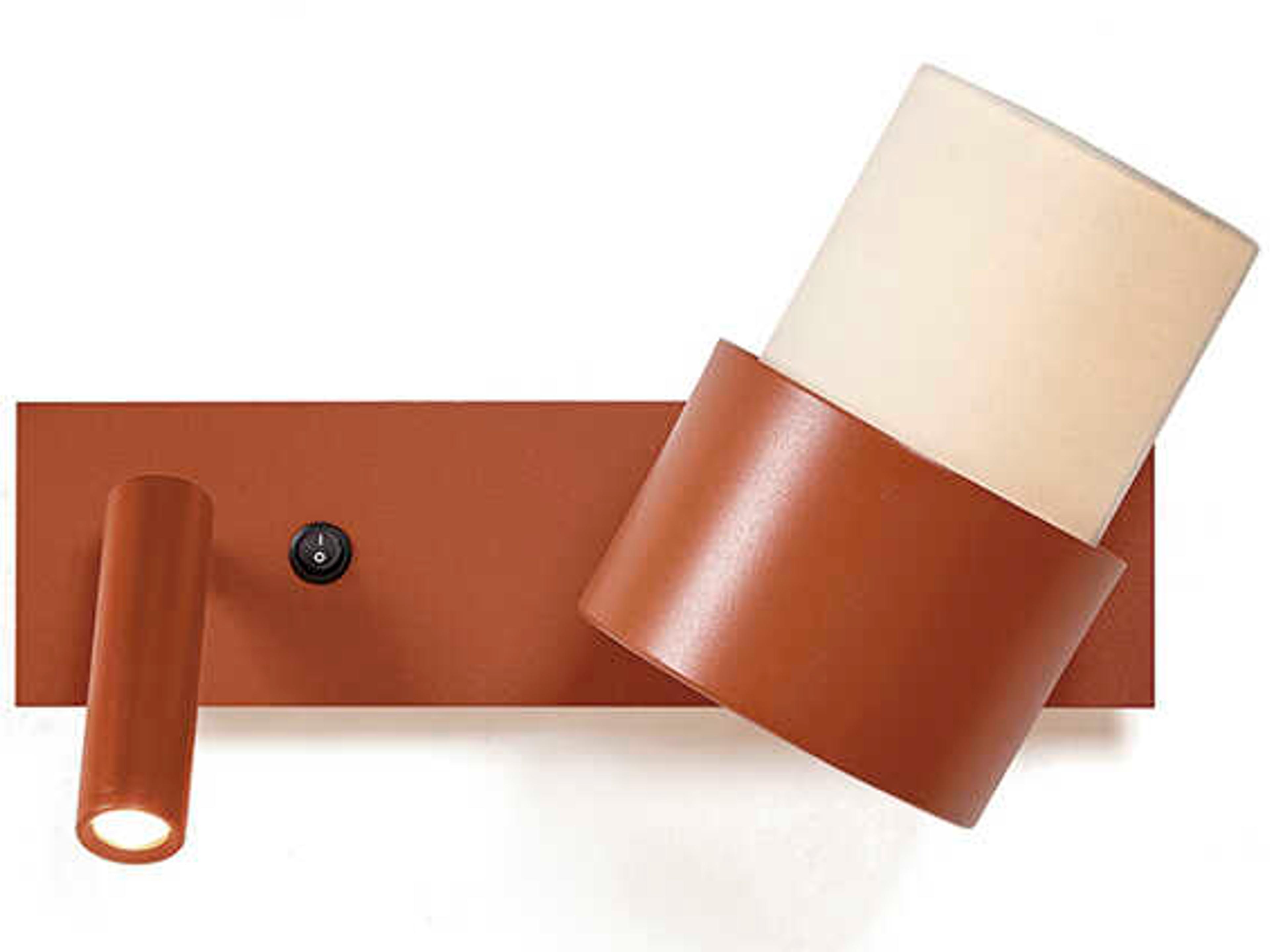 Kan 2-Light Terracotta Brown Wall Sconce