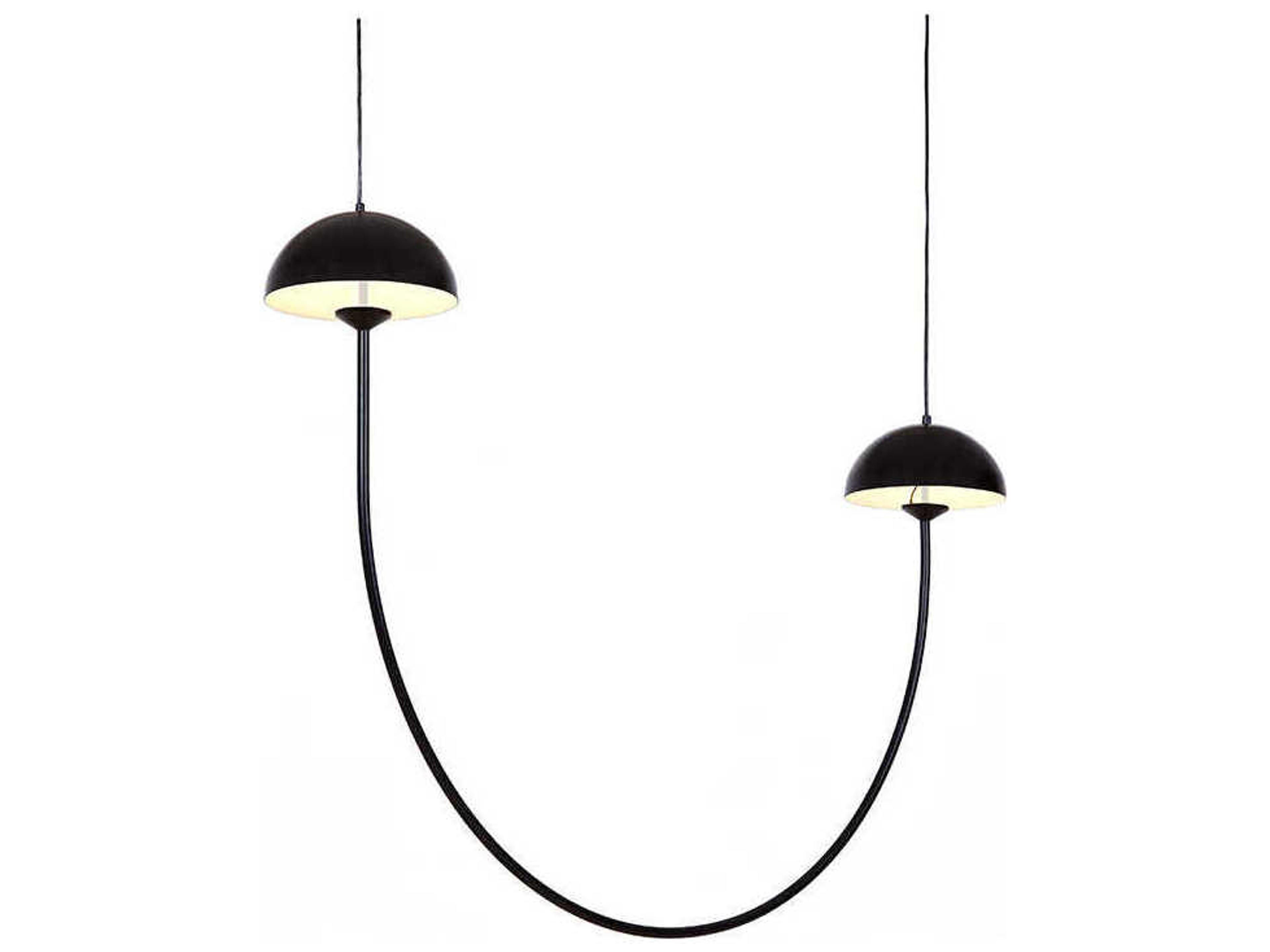 Champignon 2-Light Black Island Pendant