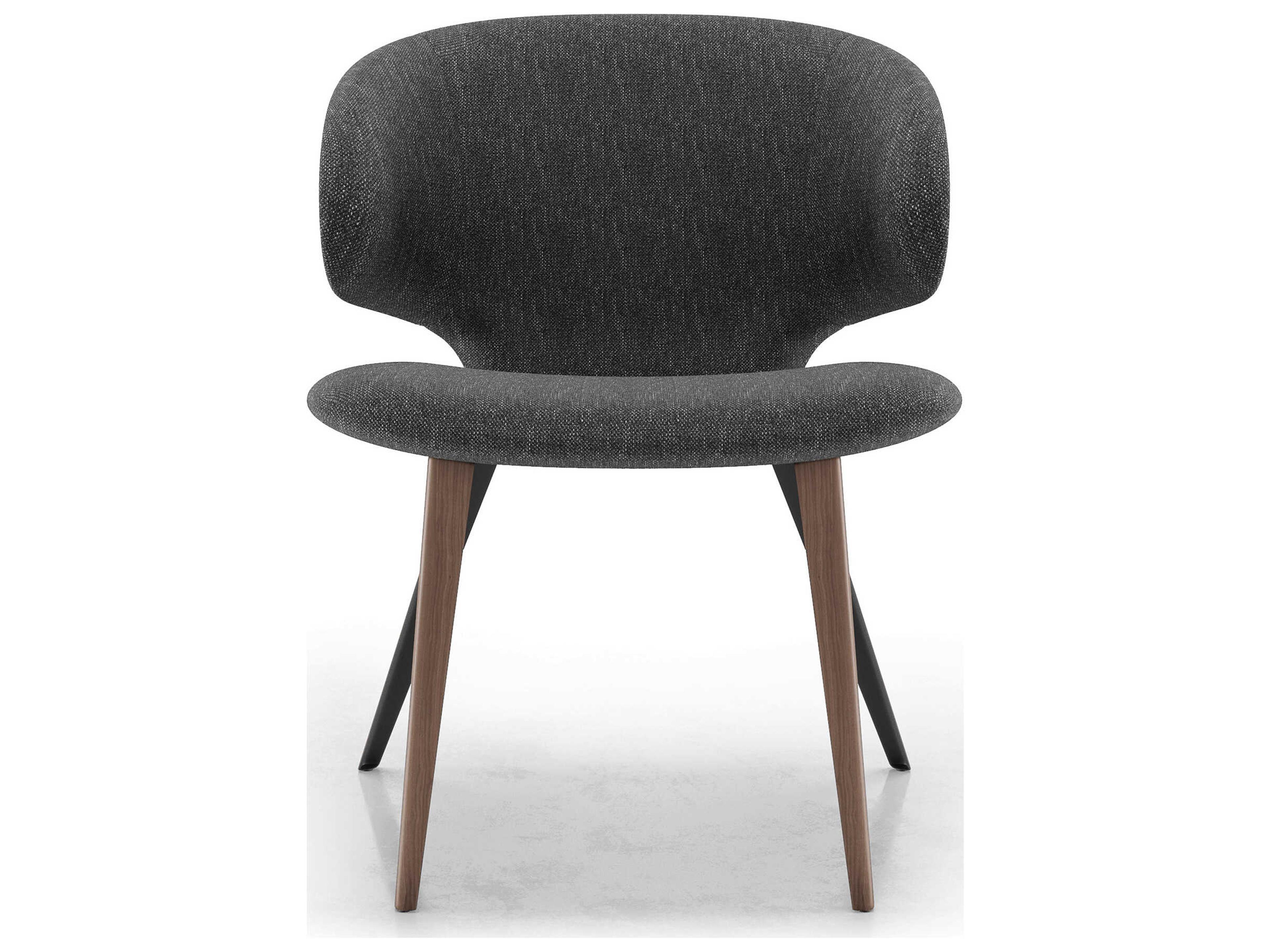 Luxcor Modluxe Newport Dining Chair in Dark Shadow Fabric and Walnut