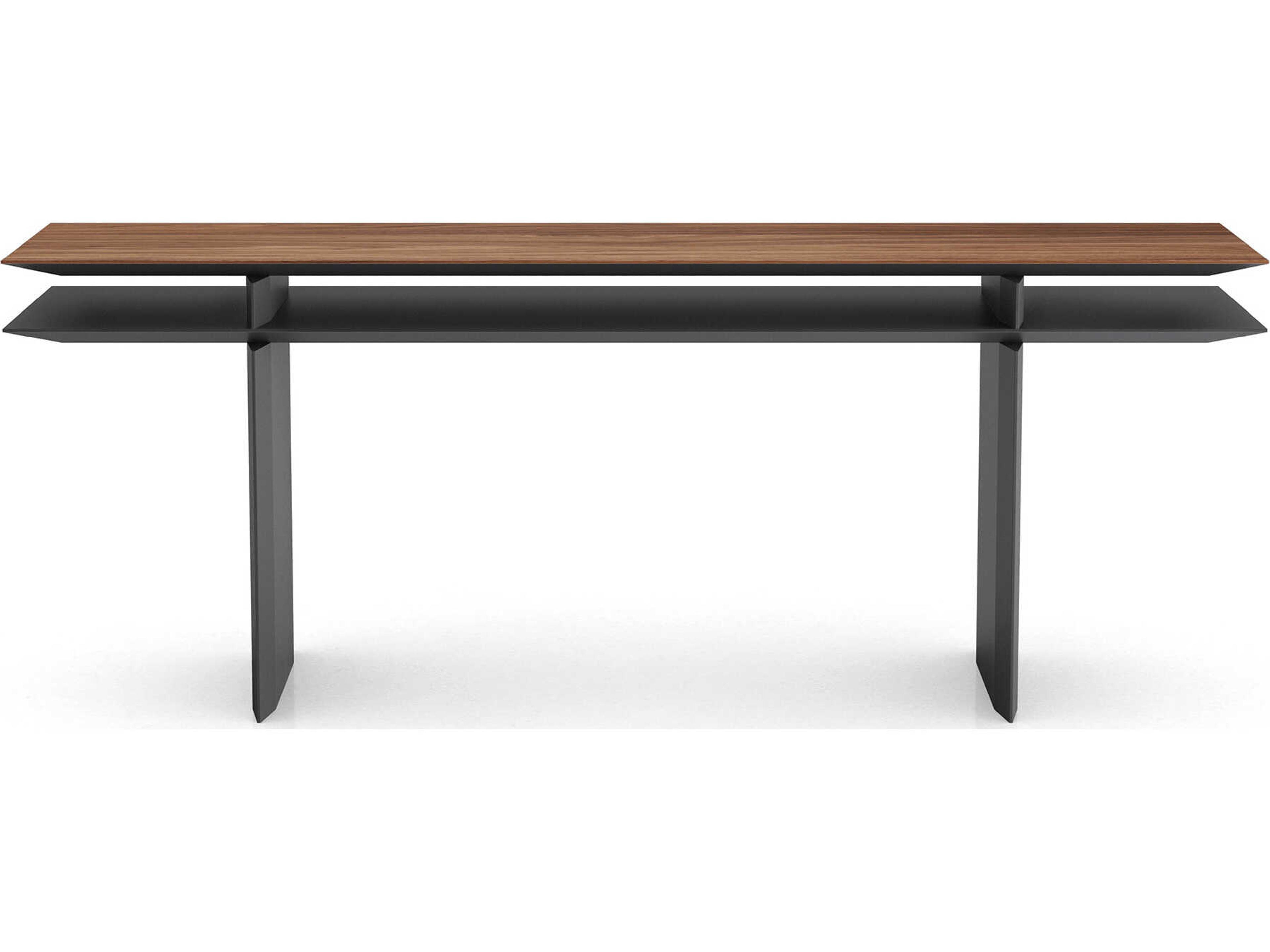 Luxcor Modluxe Sheffield Console in Walnut and Metallic Graphite