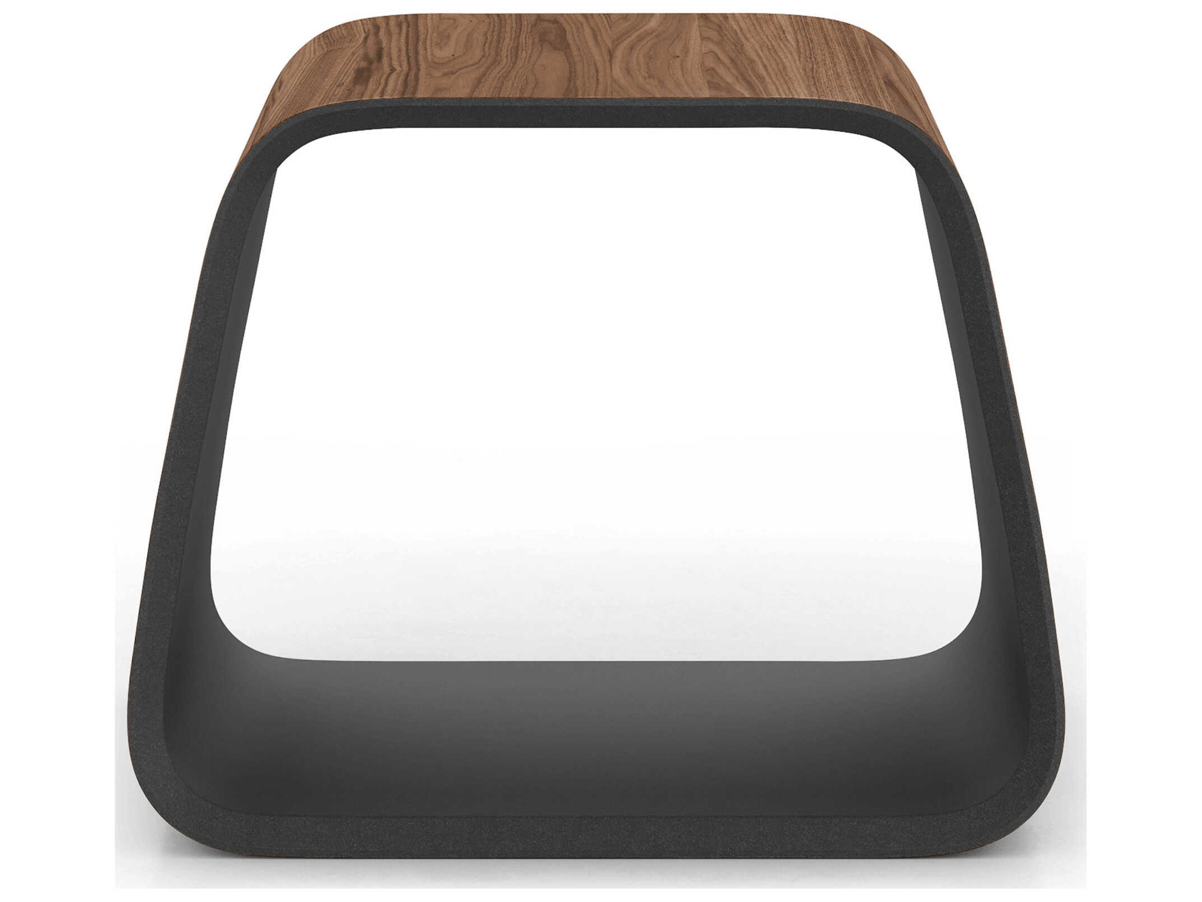 Luxcor Modluxe Trapani Stool in Walnut and Metallic Graphite