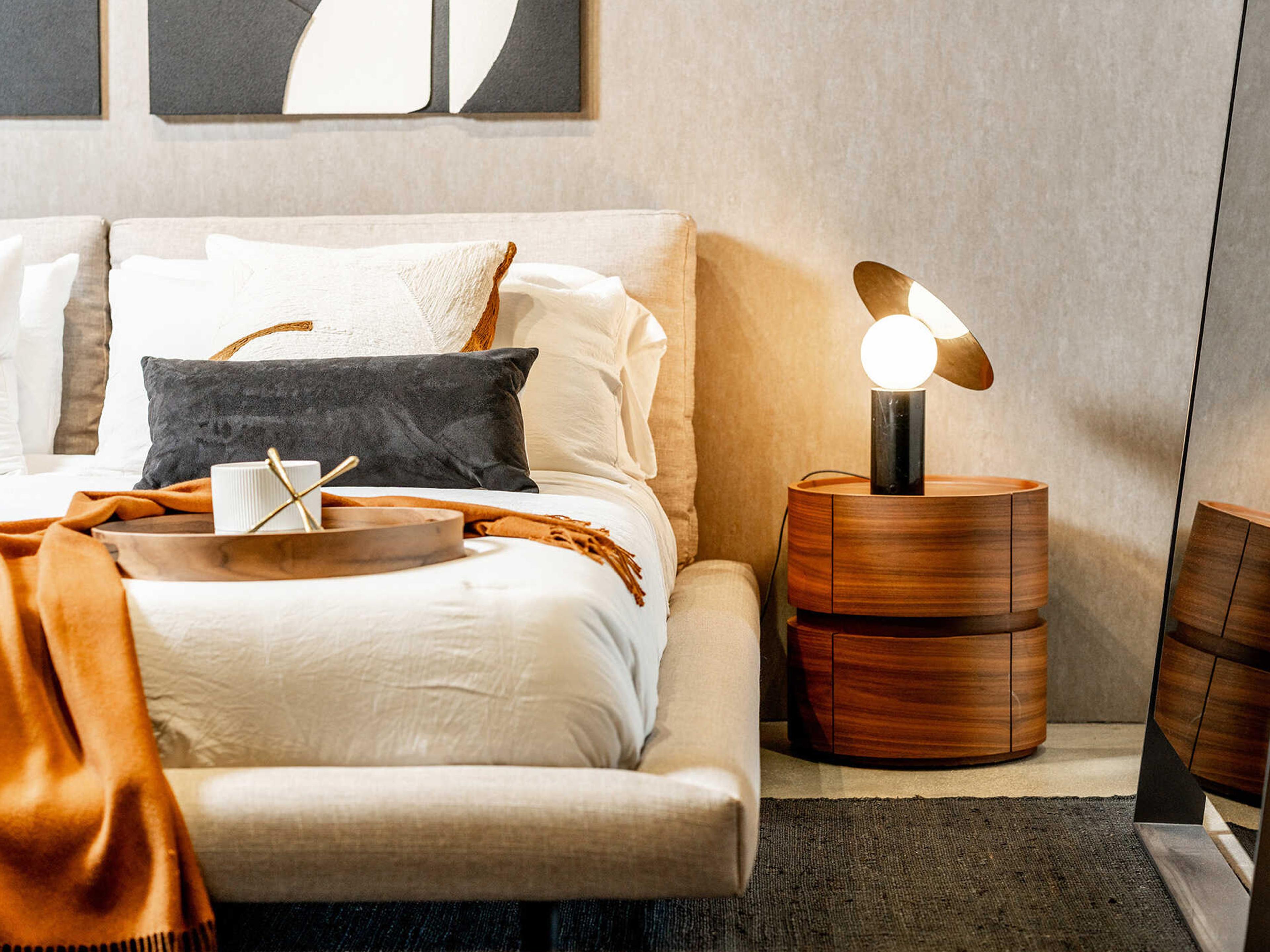 Luxcor Modluxe Zanzibar King Bed in Sand Fabric