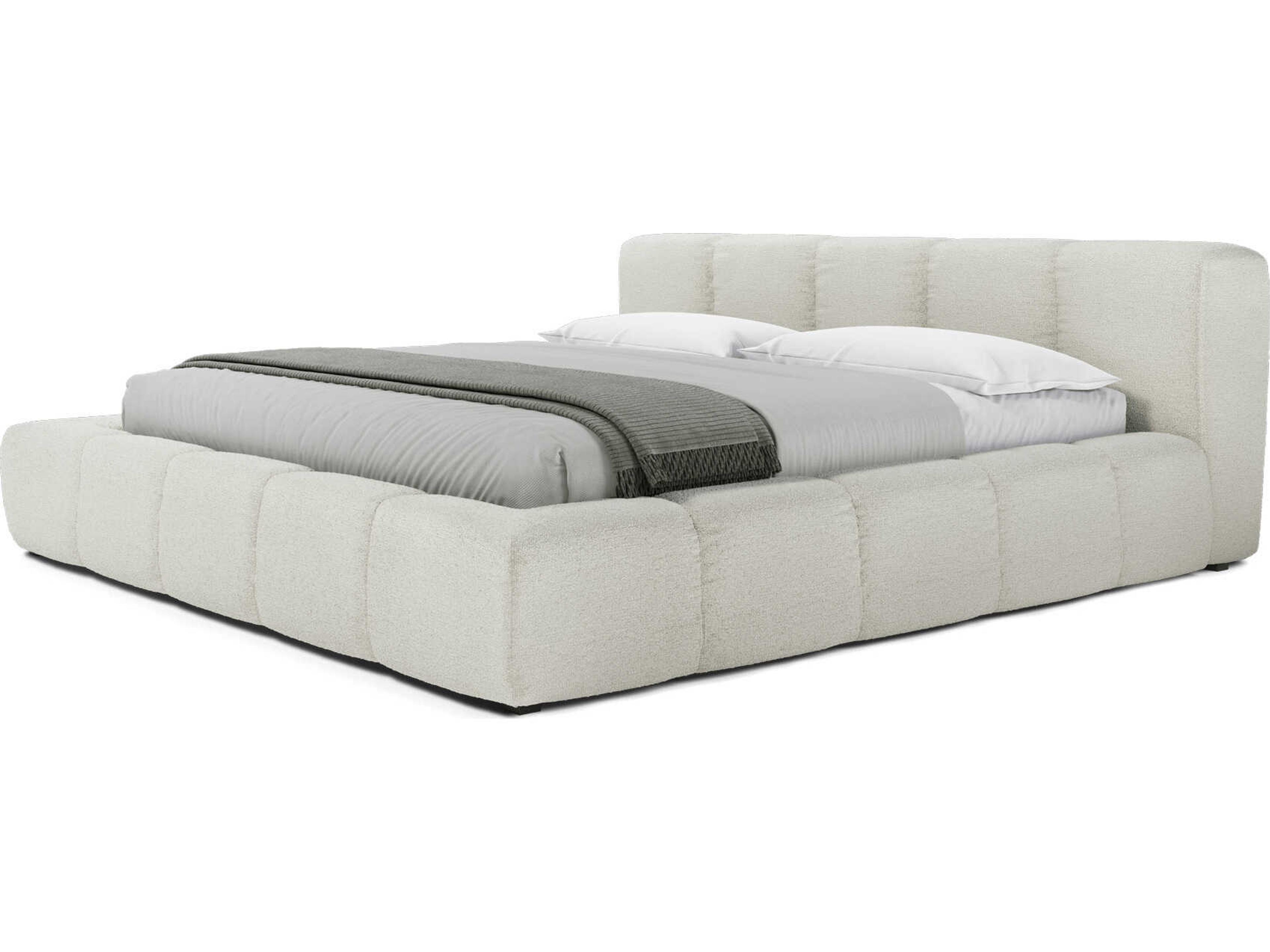 Luxcor Modluxe Antwerp Queen Bed in Merino Pearl Fabric