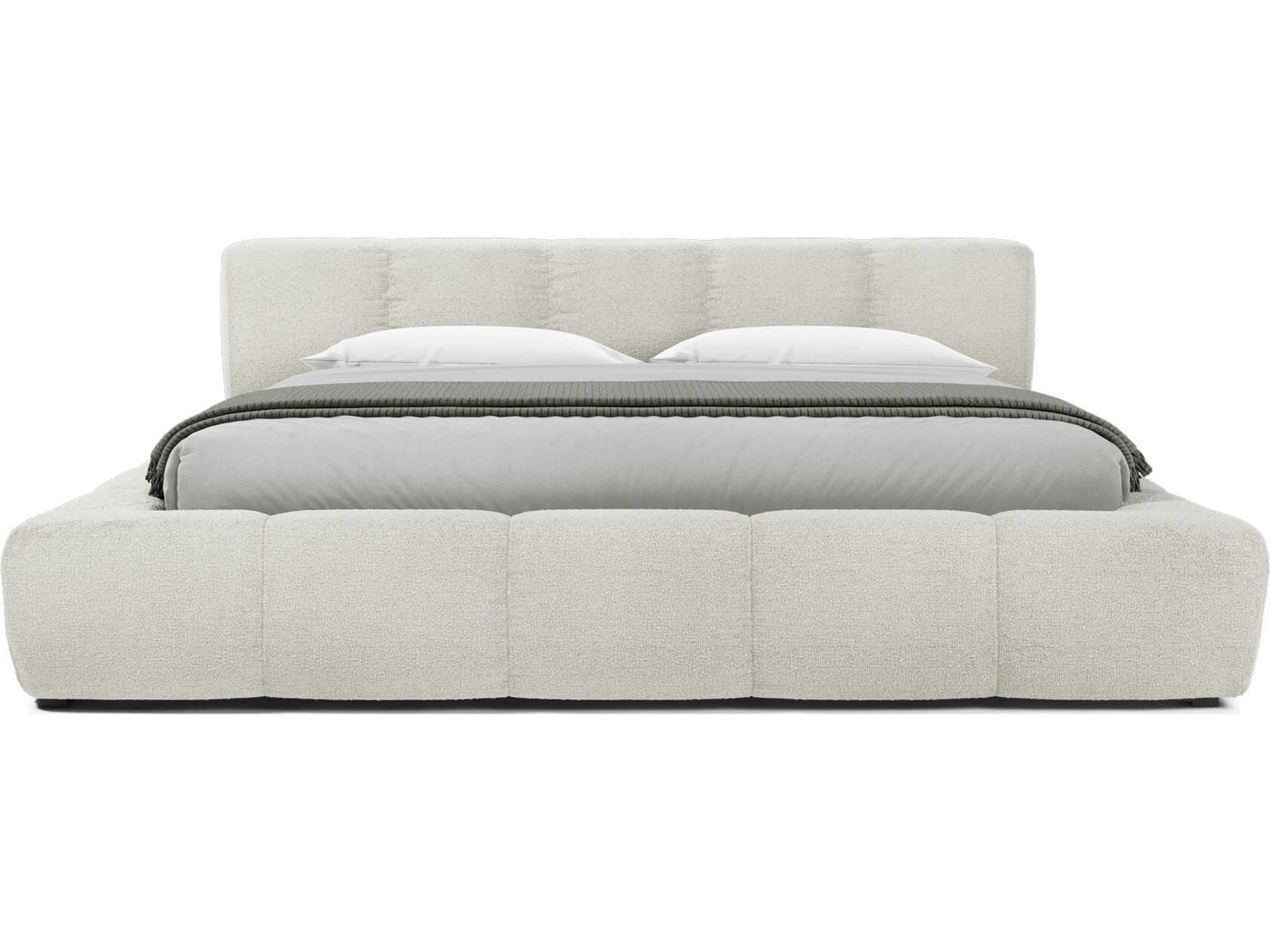 Luxcor Modluxe Antwerp Queen Bed in Merino Pearl Fabric