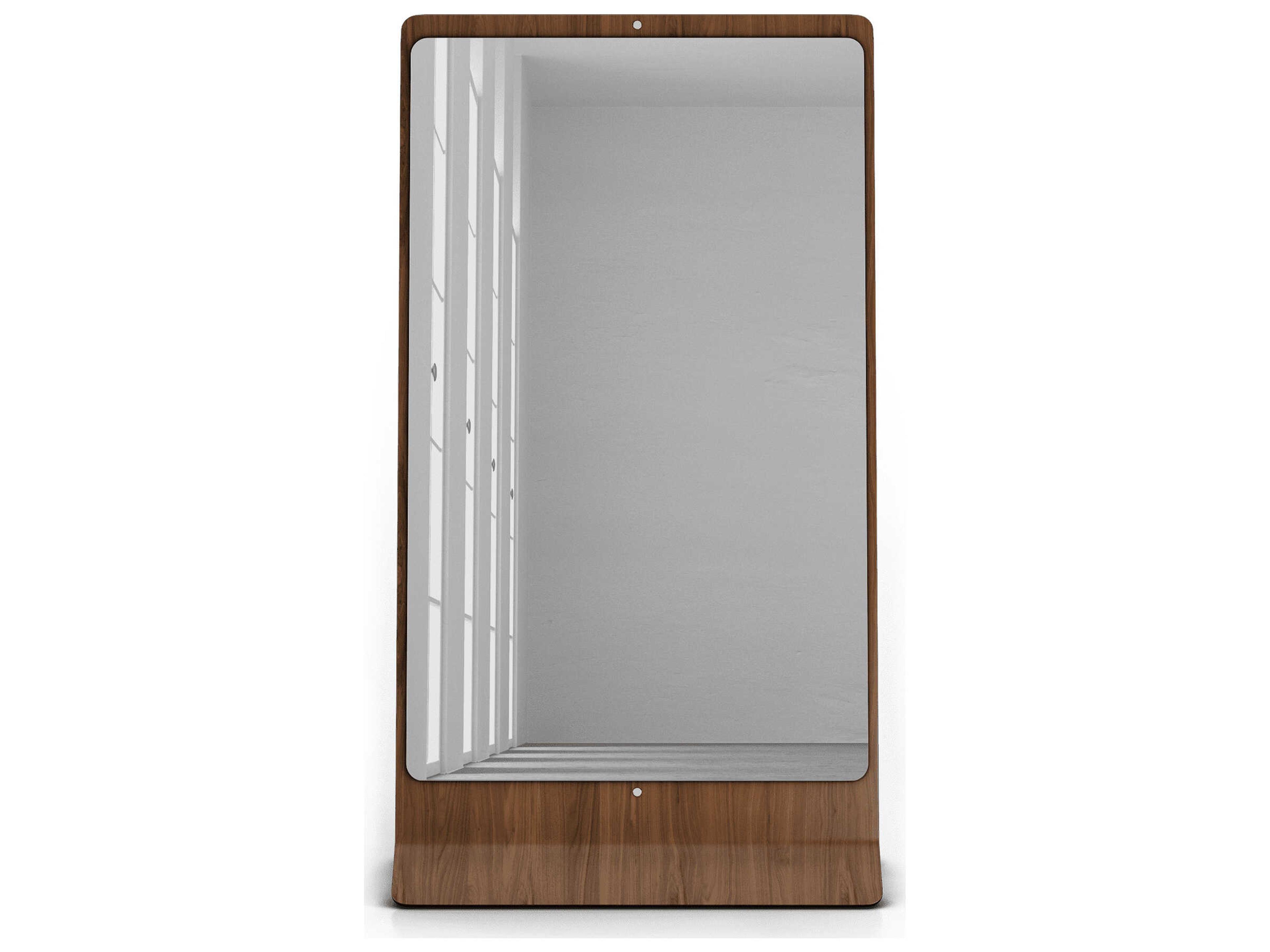 Luxcor Modluxe Strickland Mirror in Walnut and Metallic Graphite