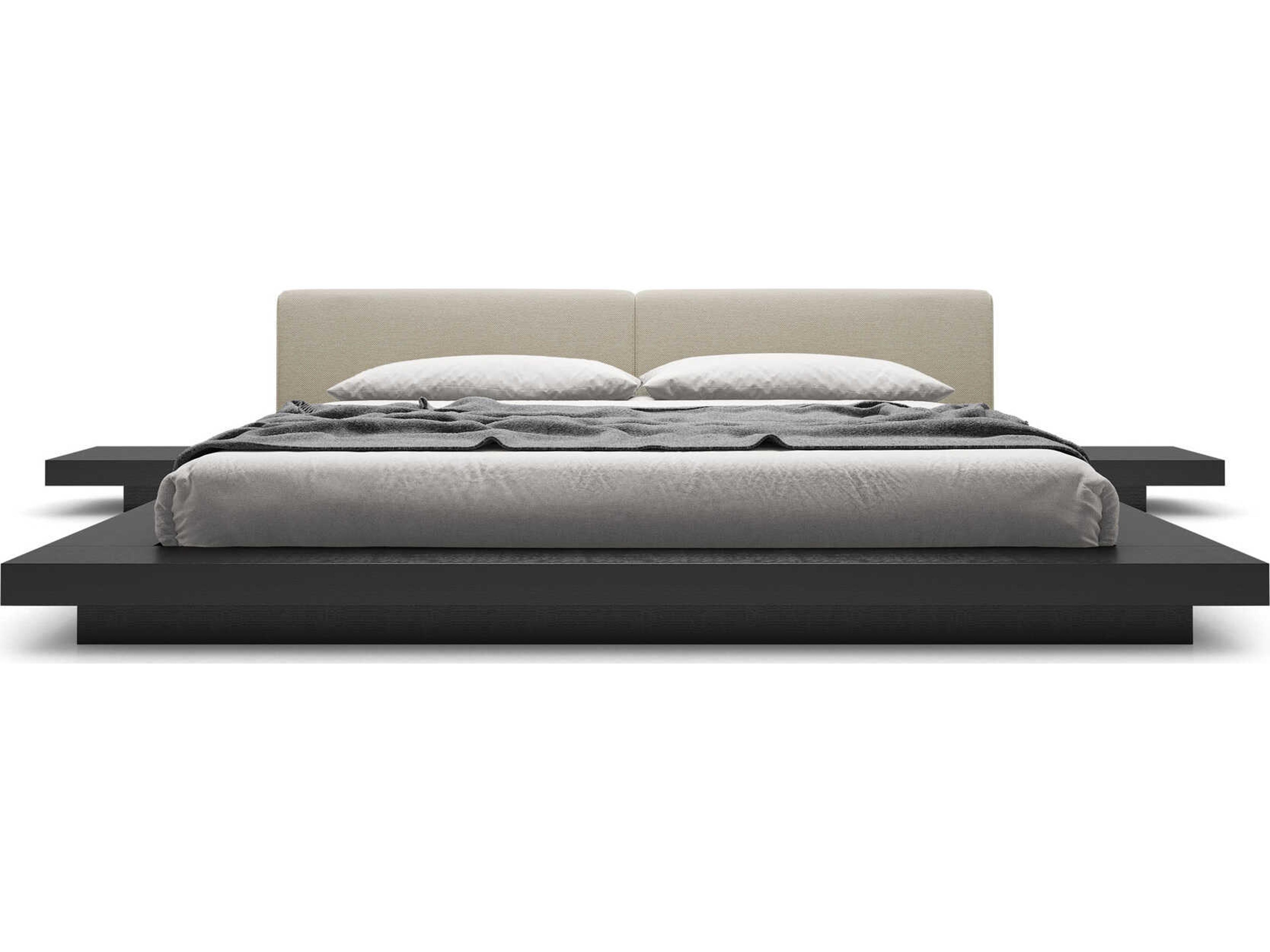 Luxcor Modluxe Akanji Bed Ecru Fabric and Wenge / King