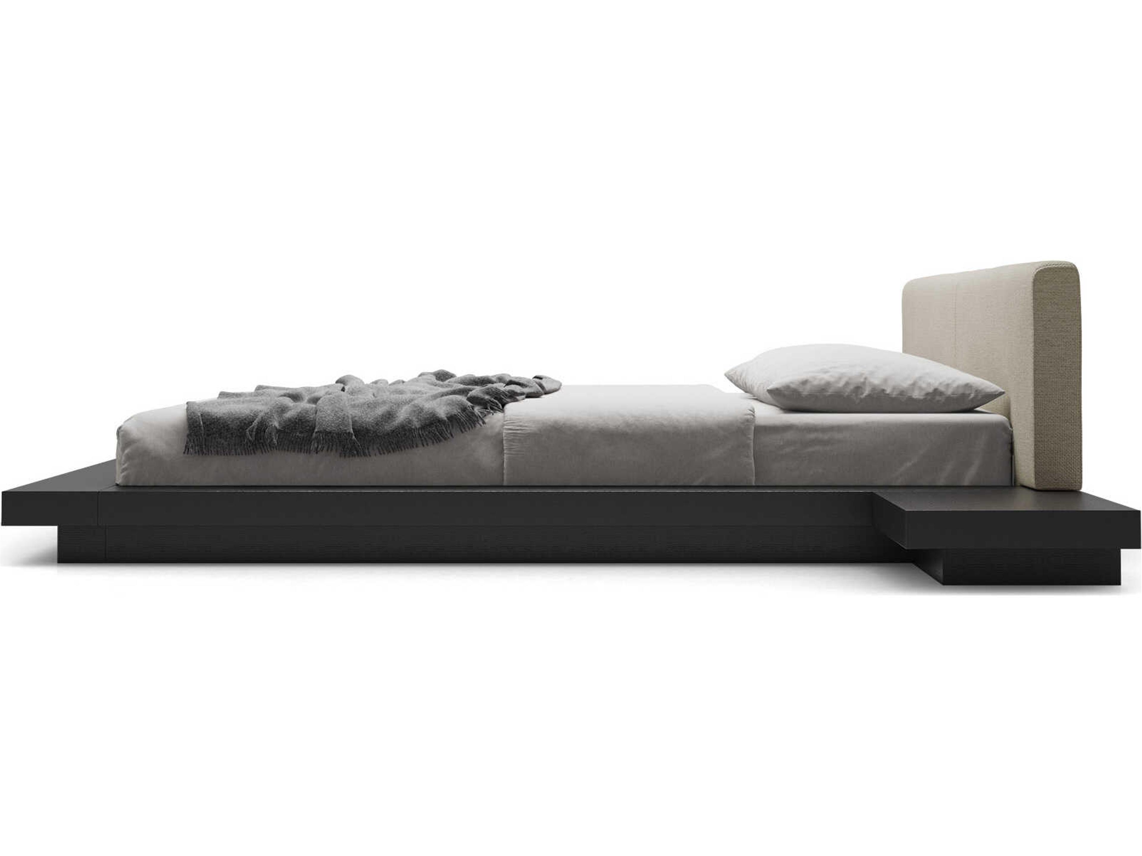 Luxcor Modluxe Akanji Bed Ecru Fabric and Wenge / King