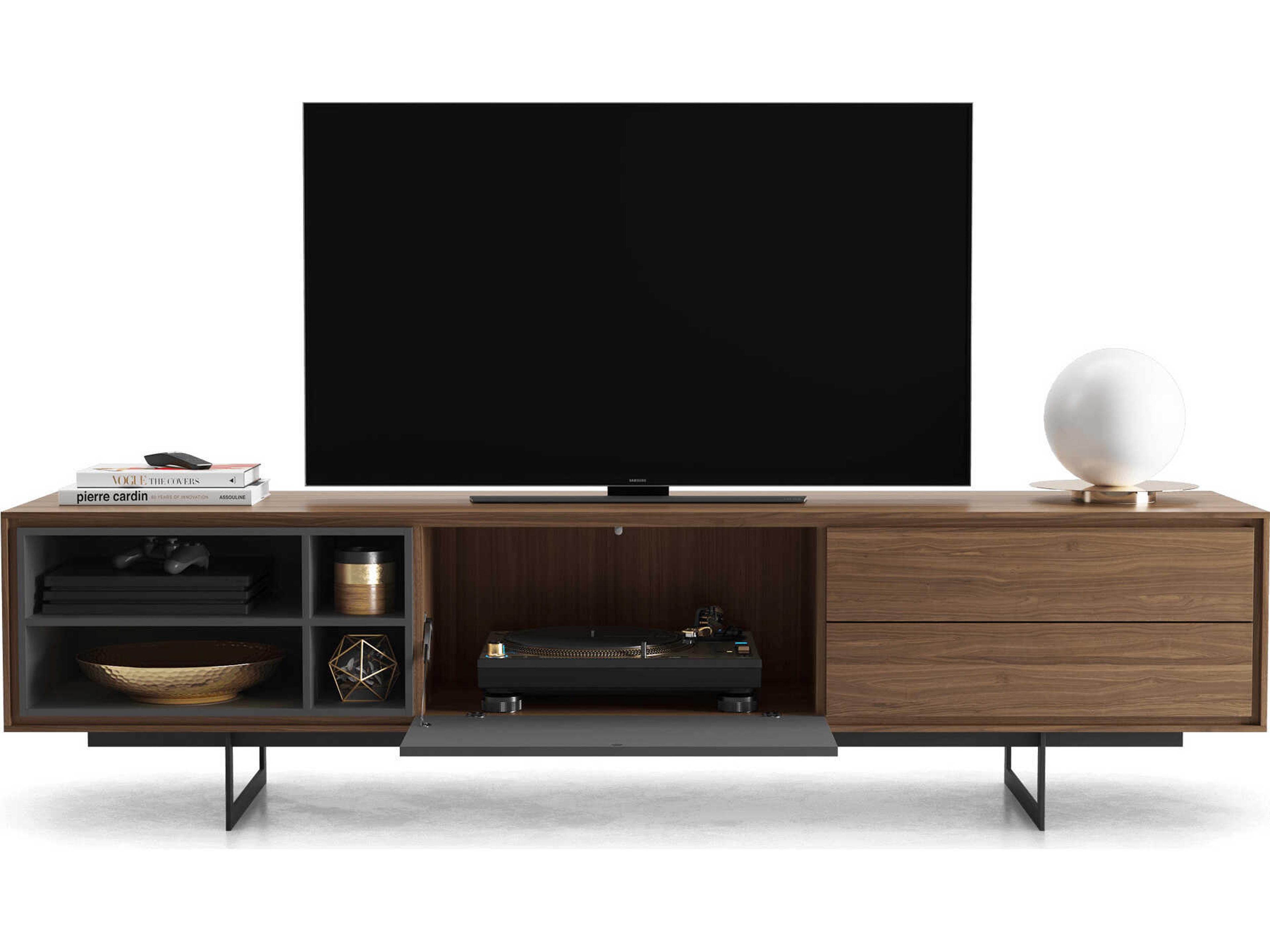 Luxcor Modluxe Crotone Media Cabinet Walnut