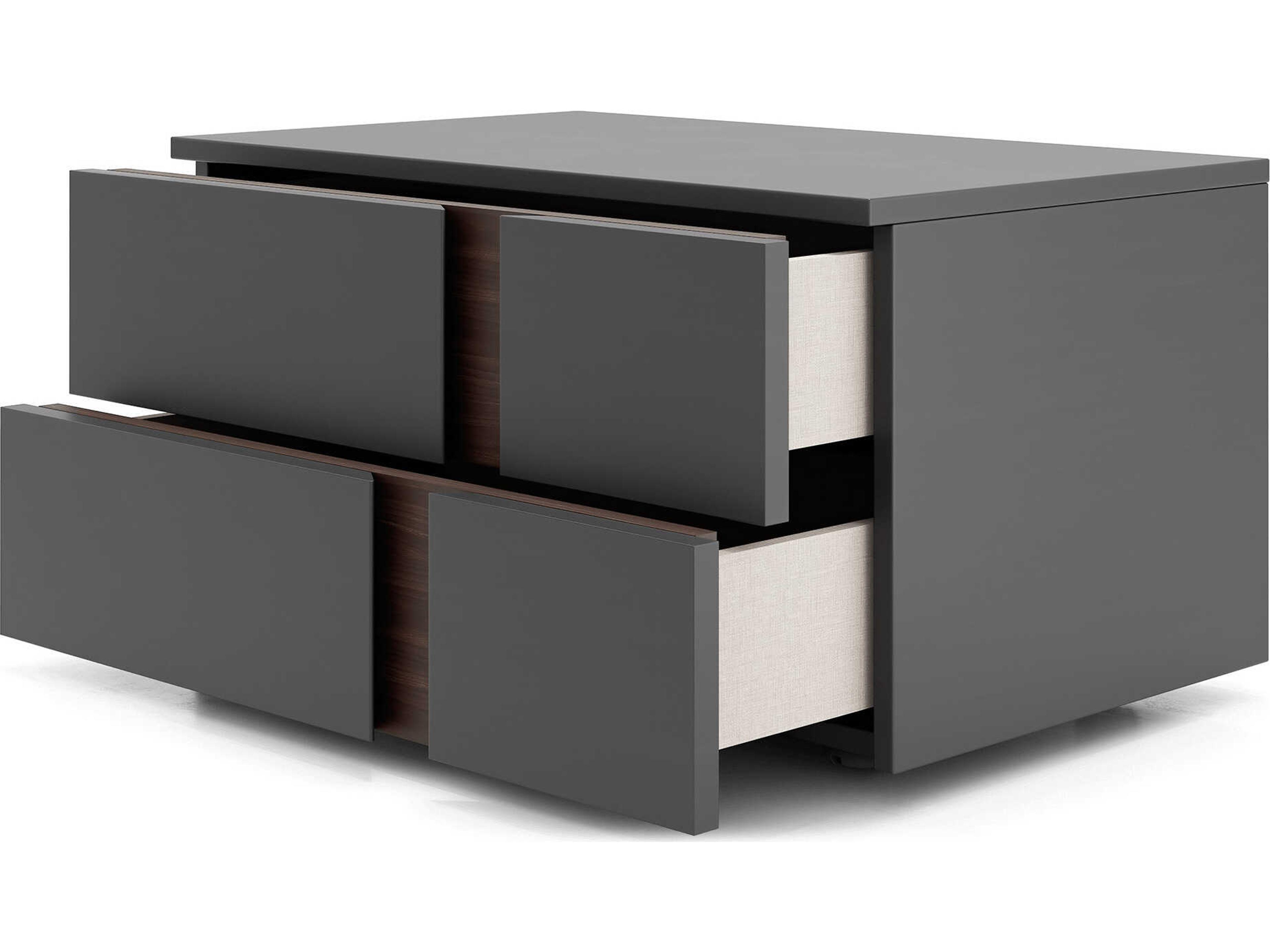 Luxcor Modluxe Sierra Nightstand Dark Gull Gray / Left-Facing