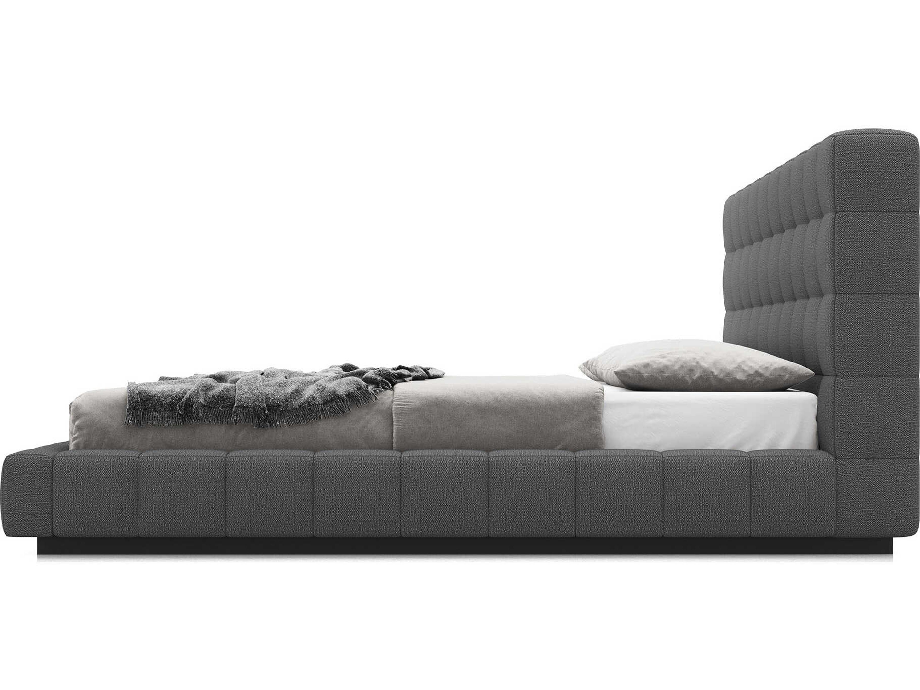 Luxcor Modluxe Grafton Bed Carbon Gray Fabric / King