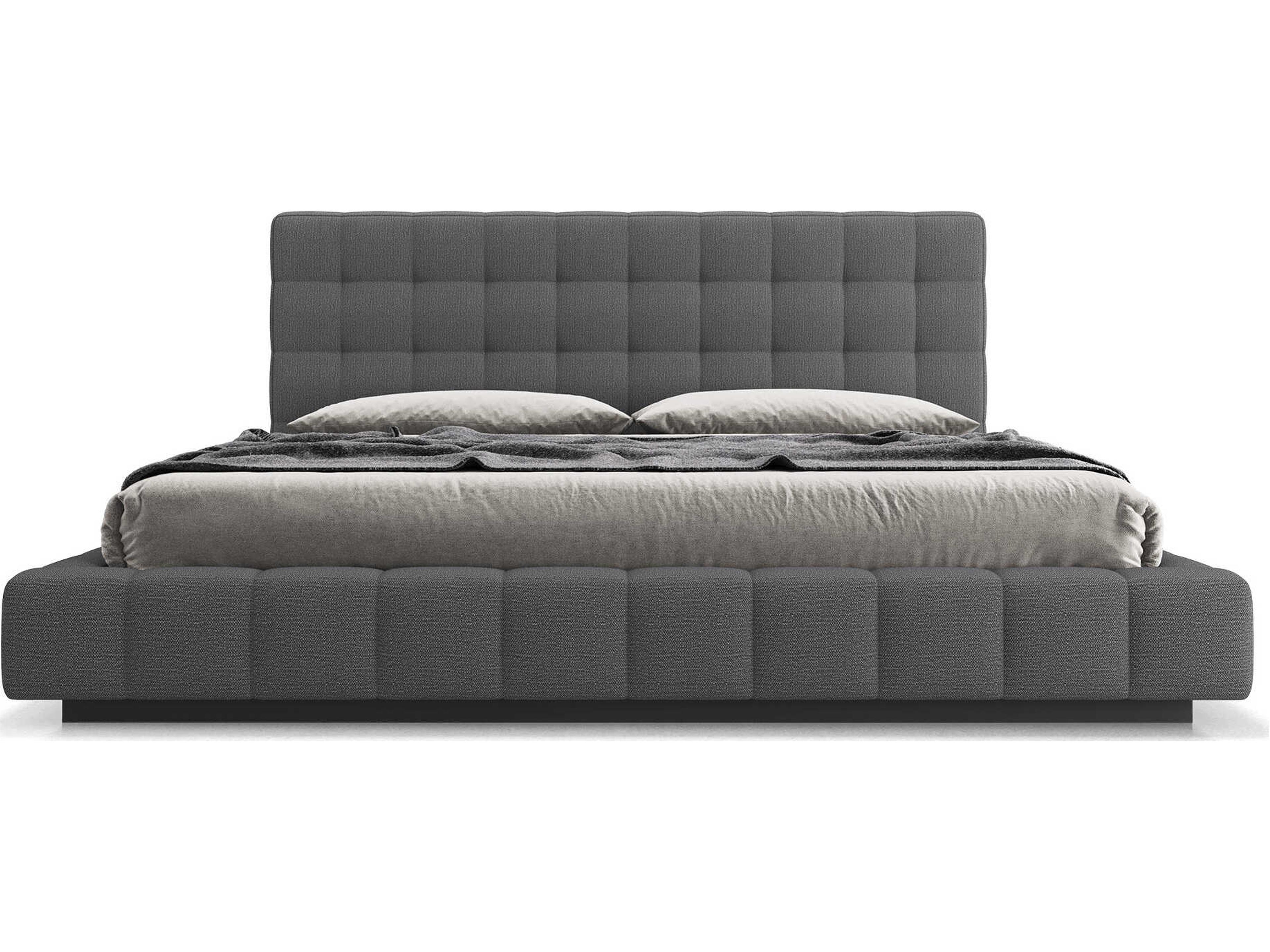 Luxcor Modluxe Grafton Bed Carbon Gray Fabric / Queen