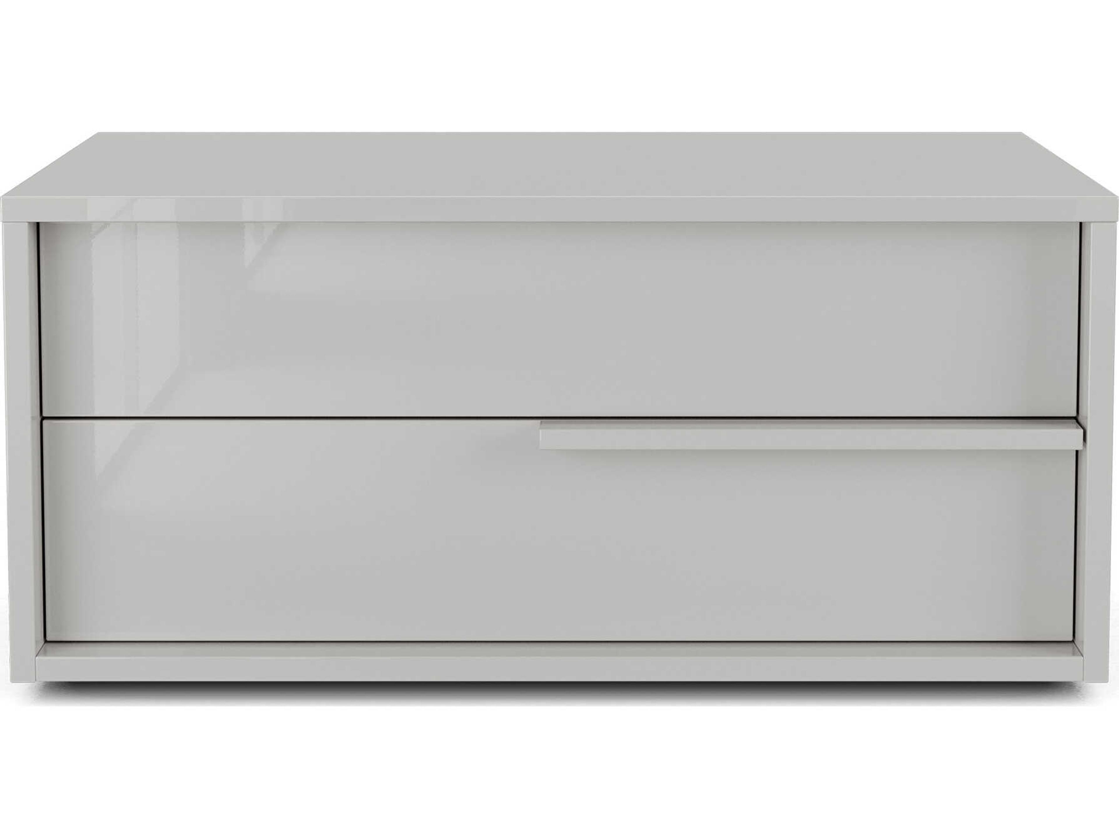 Luxcor Modluxe Harrow Nightstand Glossy Chateau Gray / Left-Facing