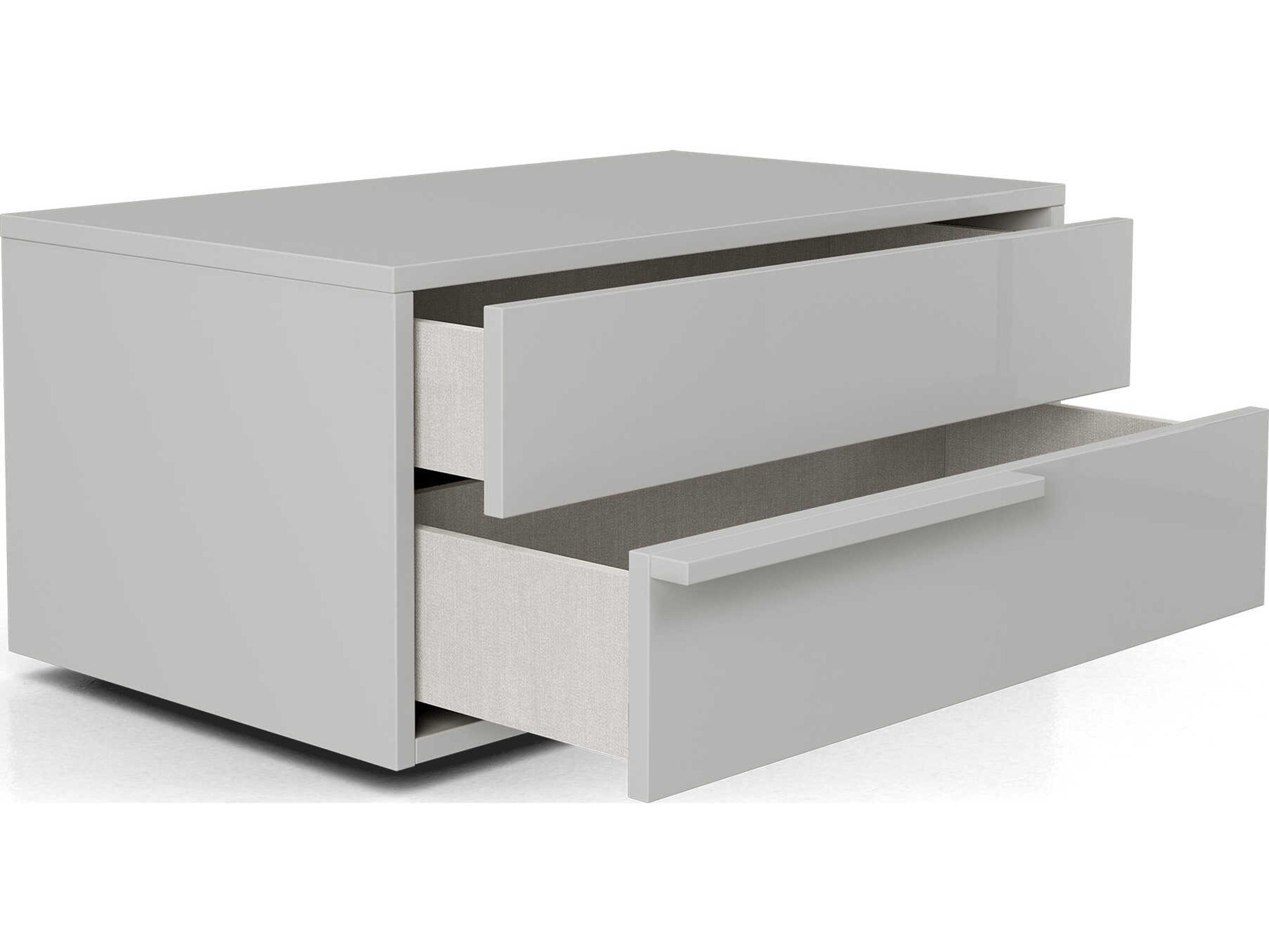 Luxcor Modluxe Harrow Nightstand Glossy Chateau Gray / Right-Facing