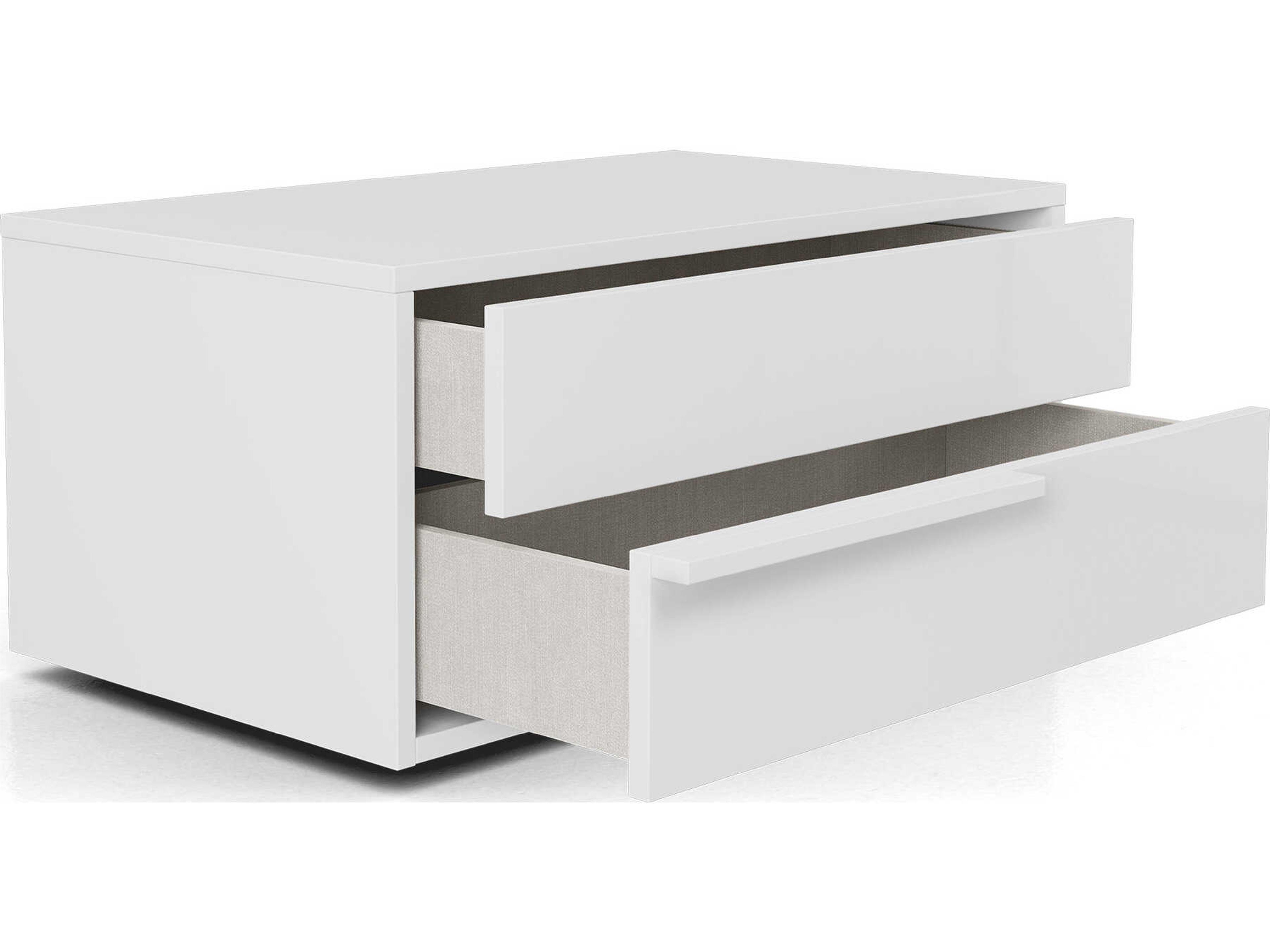 Luxcor Modluxe Harrow Nightstand Glossy White / Right-Facing