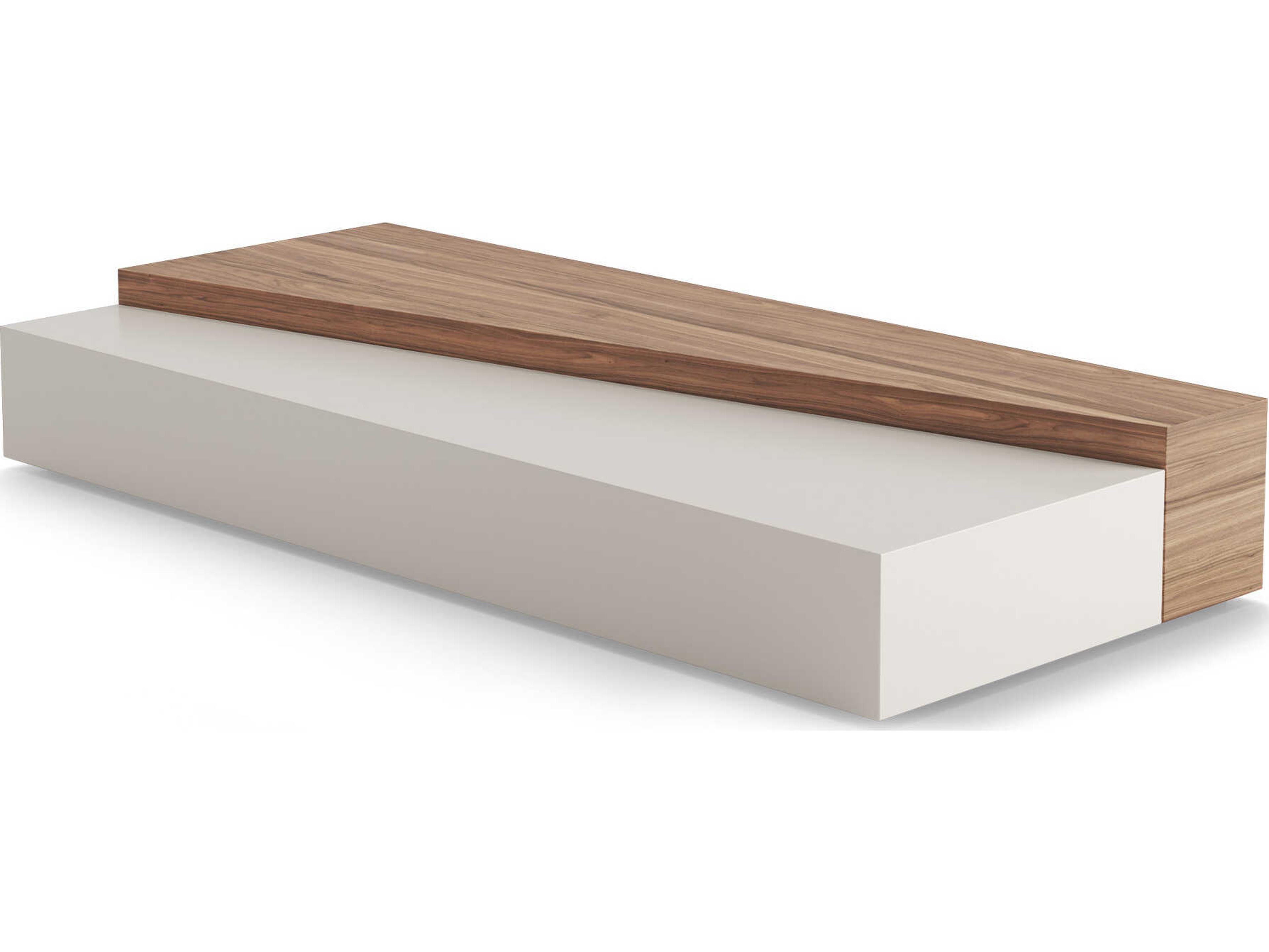 Luxcor Modluxe Loftus Coffee Tables in Walnut and Chateau Gray