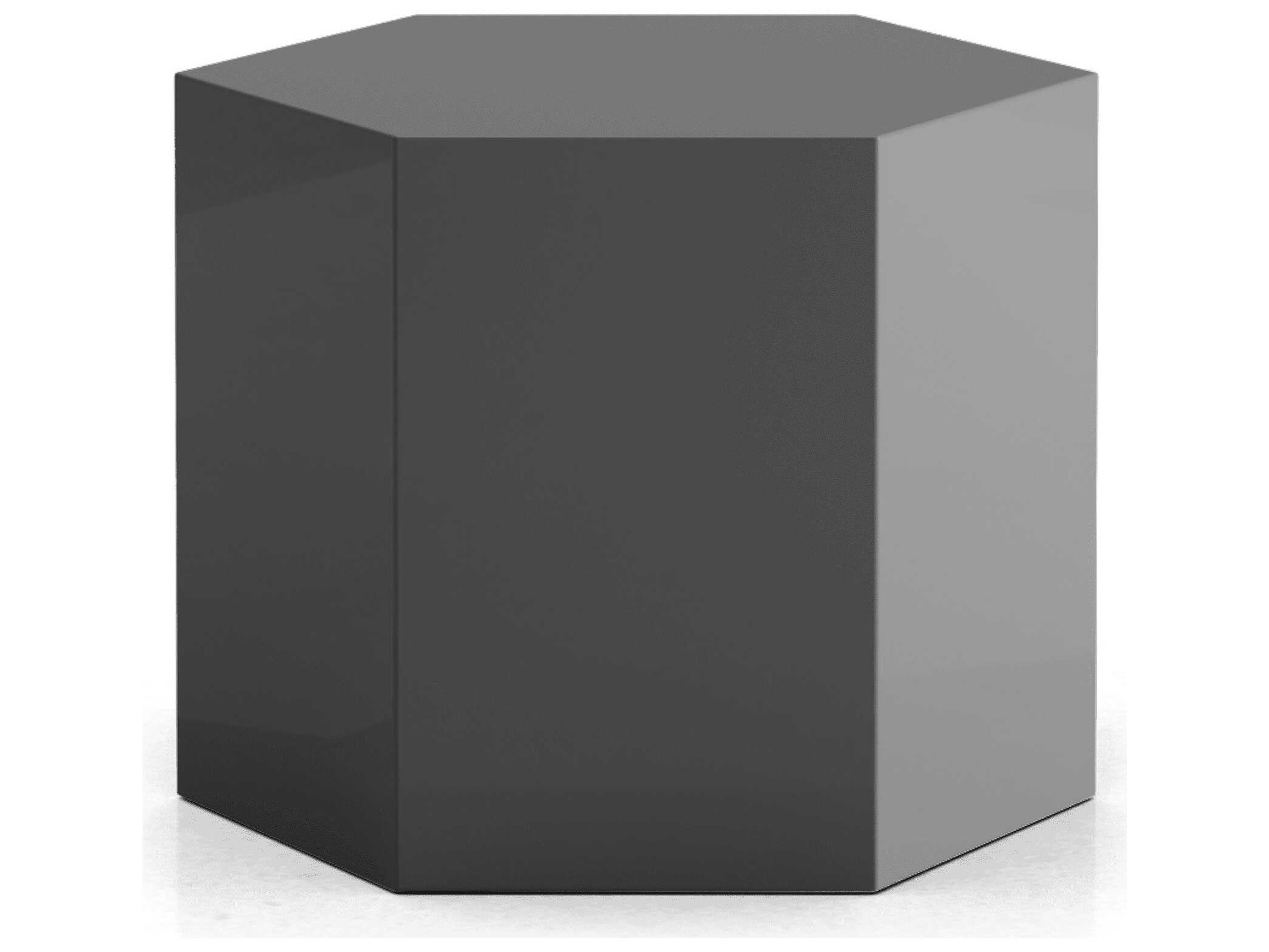 Luxcor Modluxe Hawes Occasional Table Glossy Dark Gull Gray / 14 in. Height