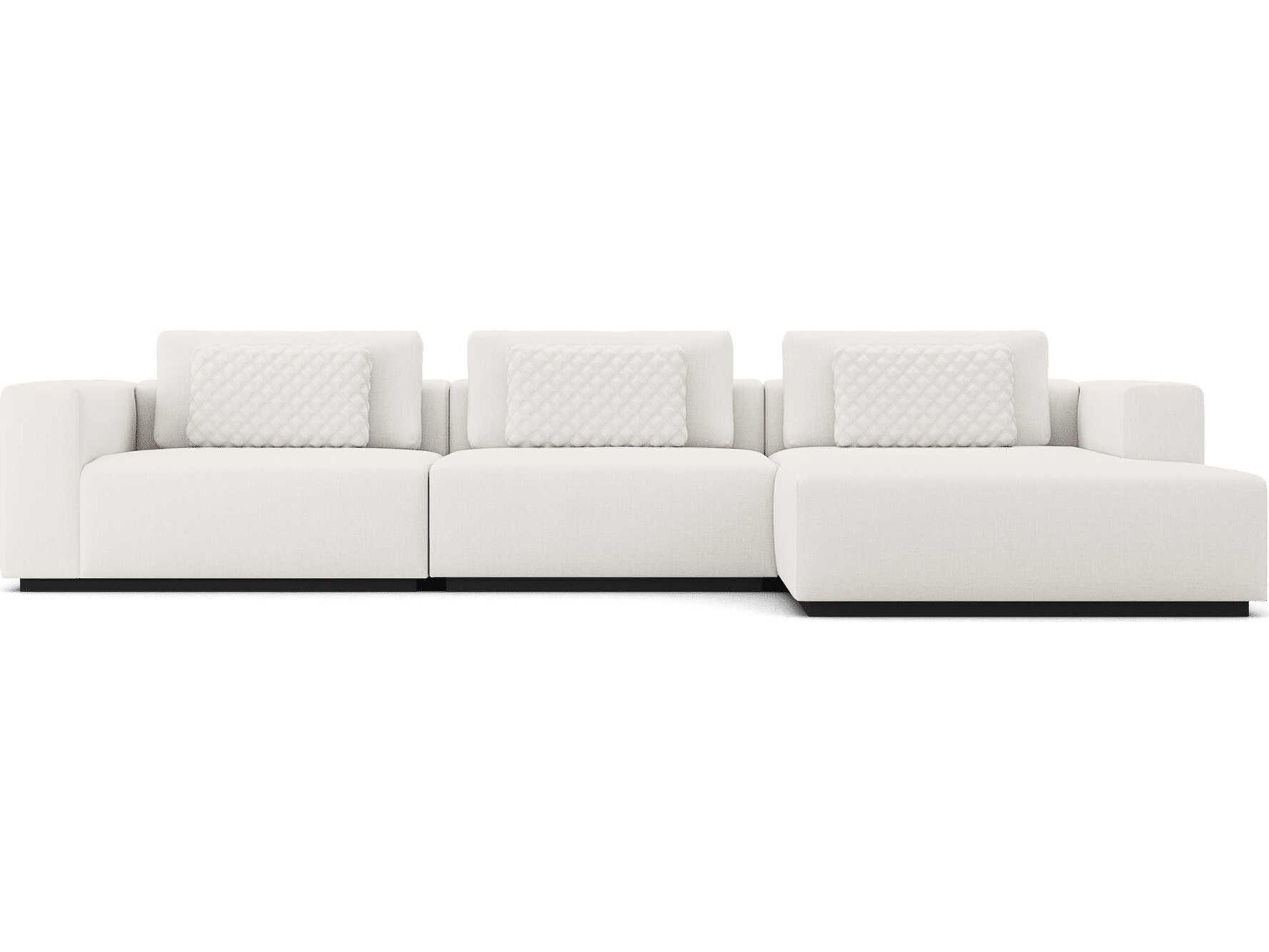 Luxcor Modluxe Siena Modular Sofa 07 Chalk Fabric / Right-Facing Chaise