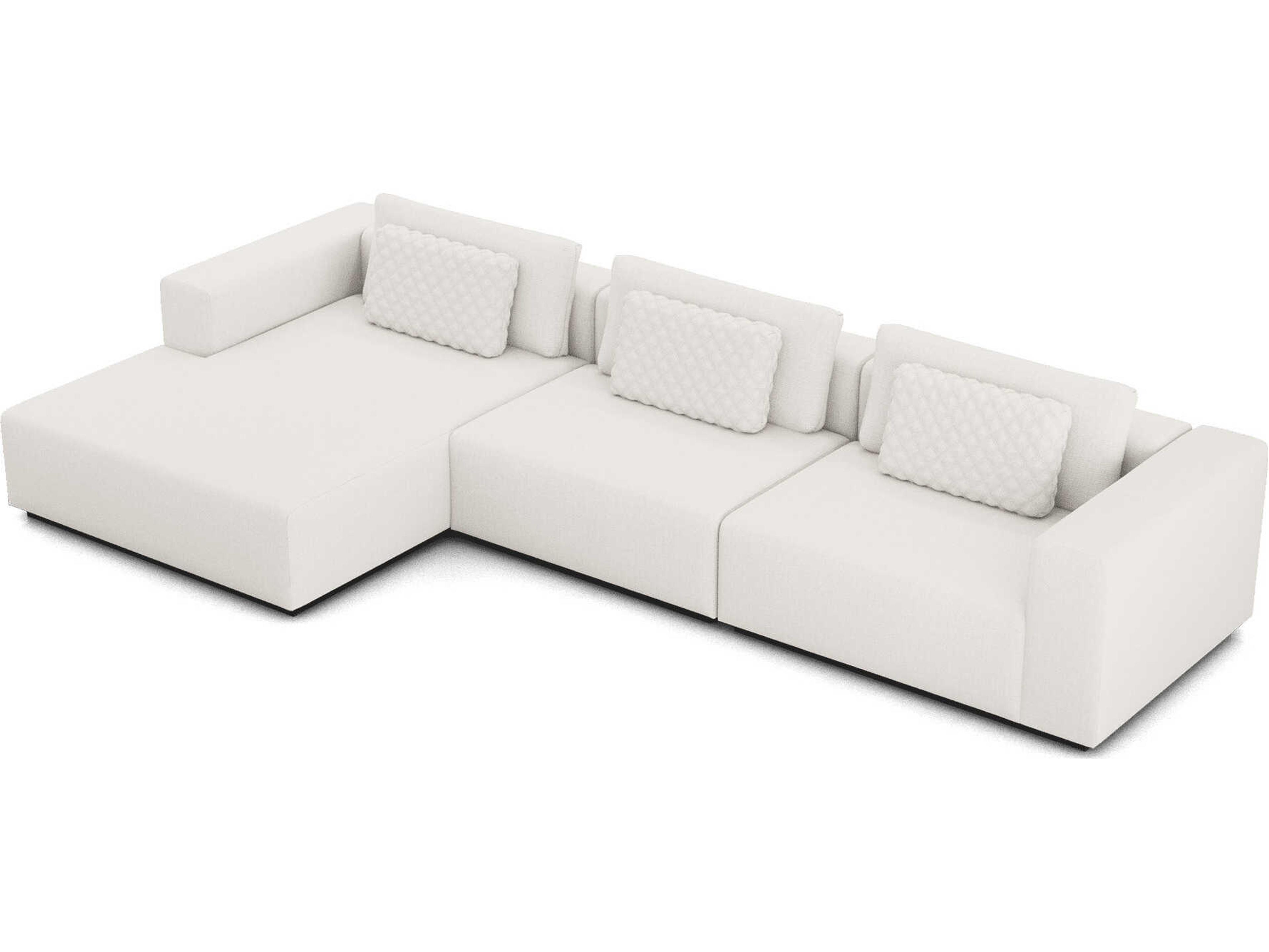 Luxcor Modluxe Siena Modular Sofa 07 Chalk Fabric / Left-Facing Chaise