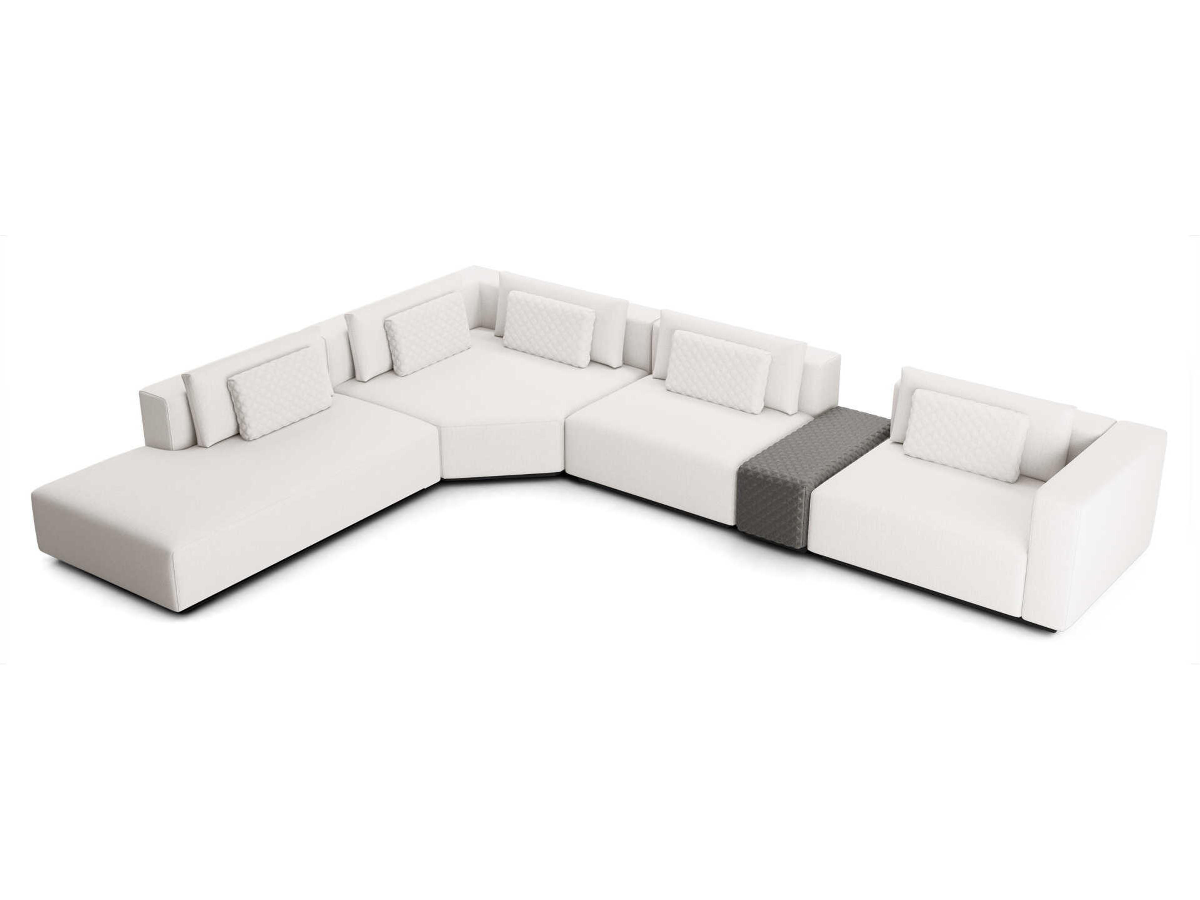 Luxcor Modluxe Siena Modular Sofa 30 Chalk Fabric / Right-Facing Arm