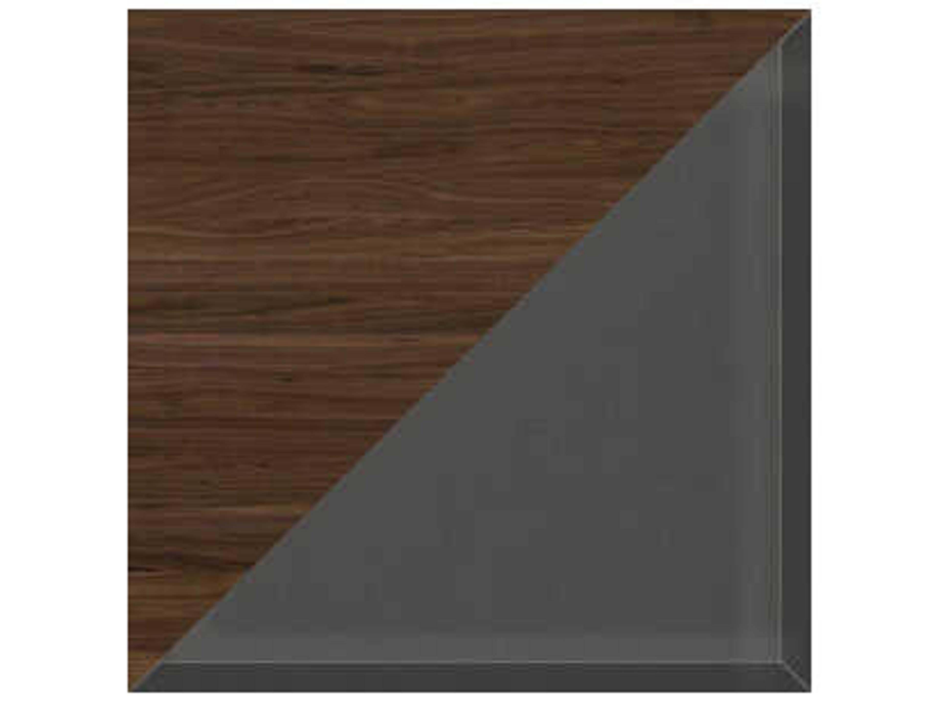 Luxcor Modluxe Grenchen Nesting Coffee Tables in Walnut and Graphite Glass