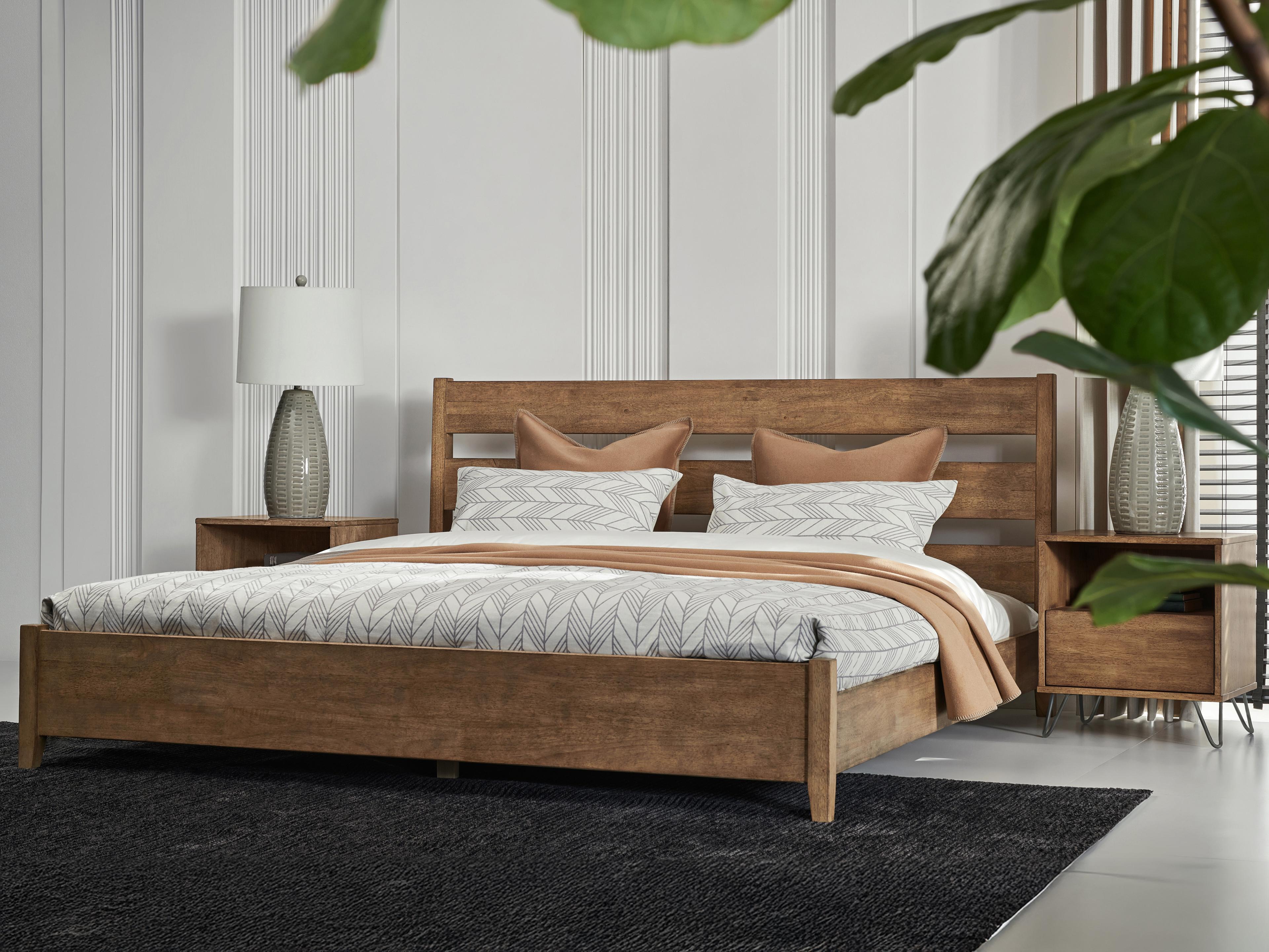 Luxecor Atelier Natural Oak Wood King Platform Bed