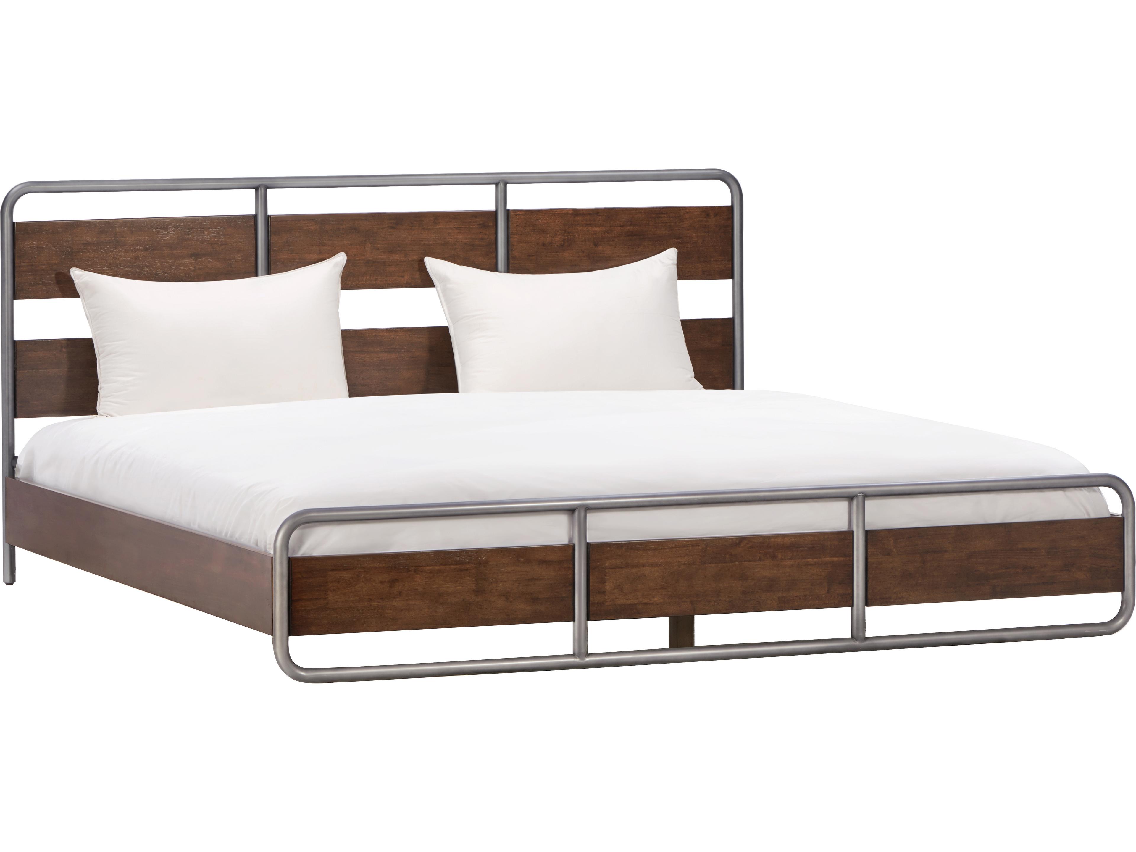Luxecor Atelier Brown Oak Wood King Platform Bed