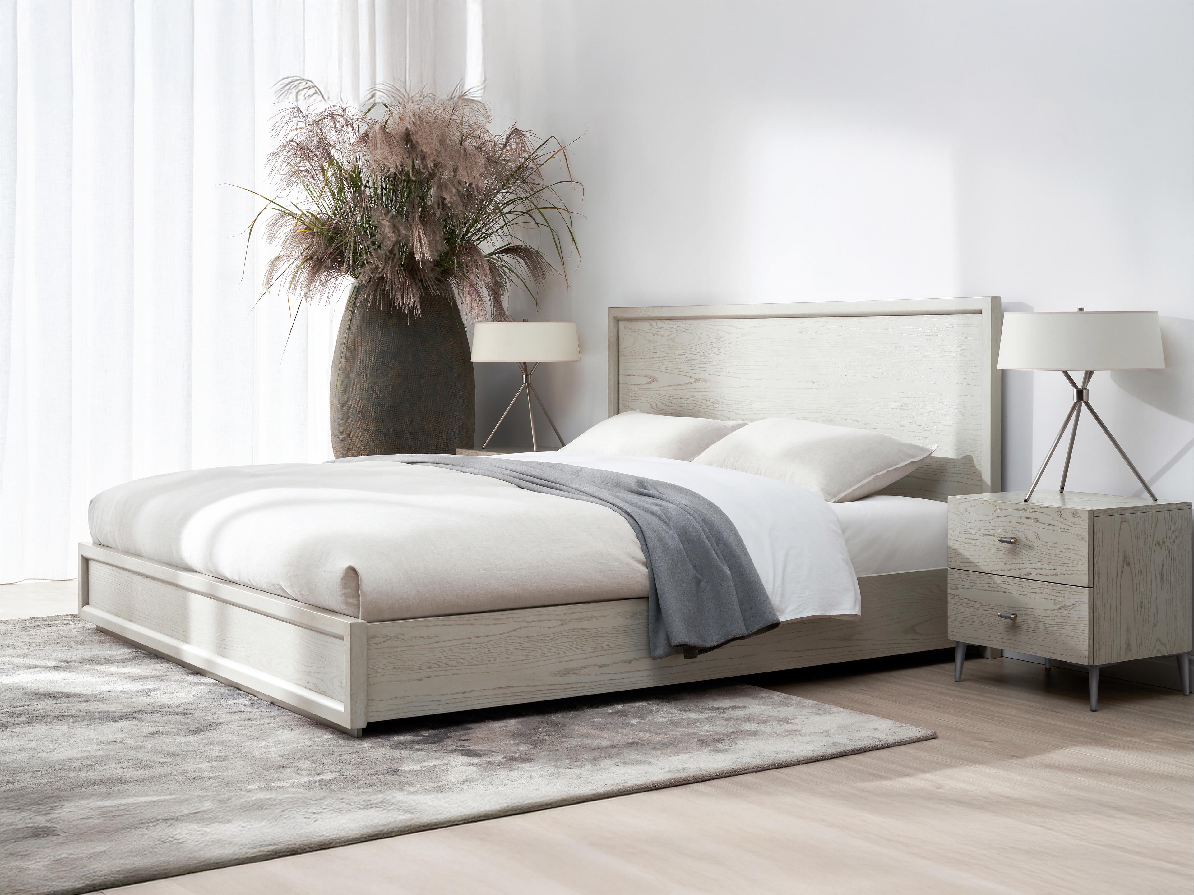 Luxecor Atelier Beige Oak Wood Queen Platform Bed