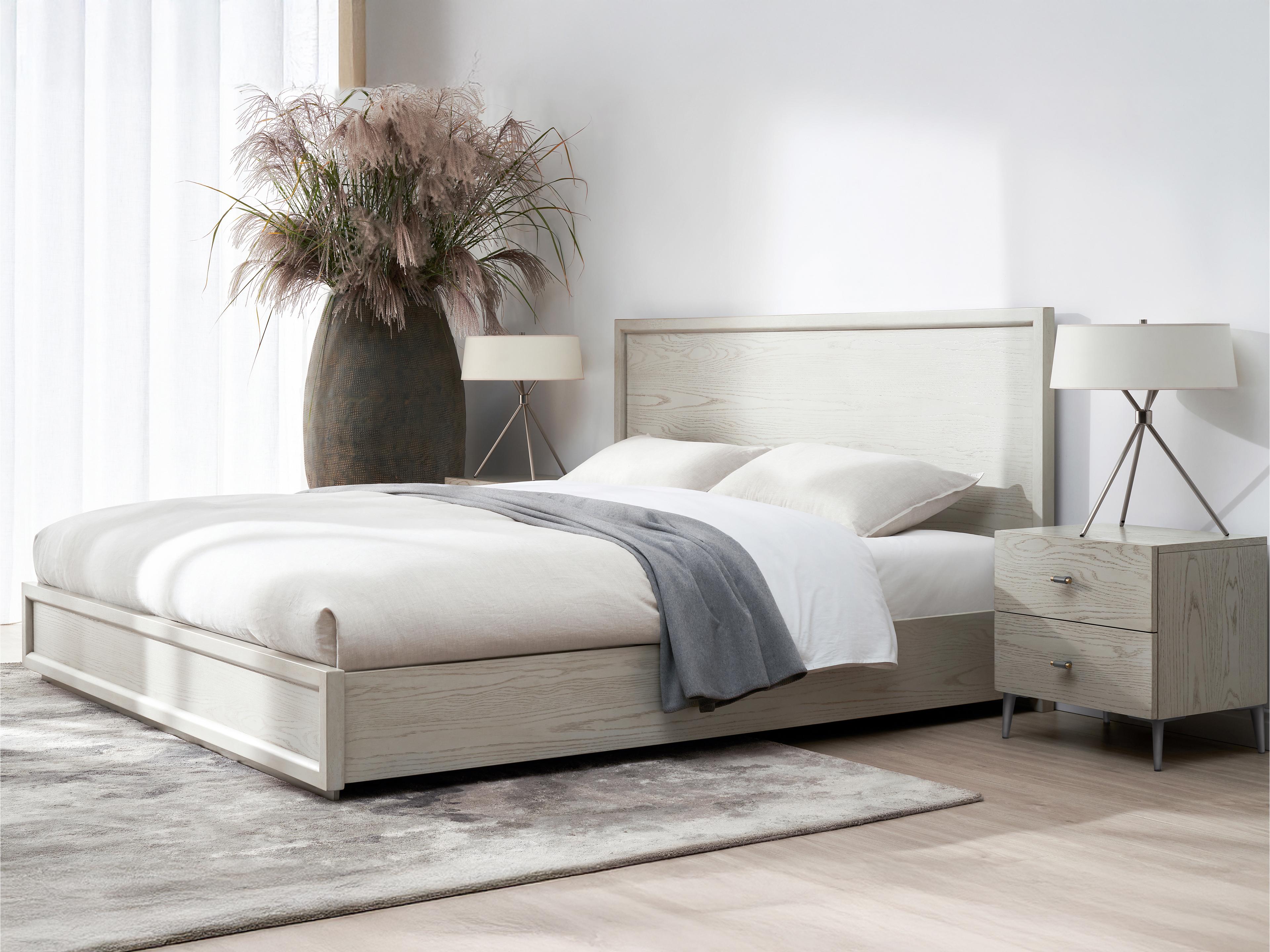 Luxecor Atelier Beige Oak Wood King Platform Bed