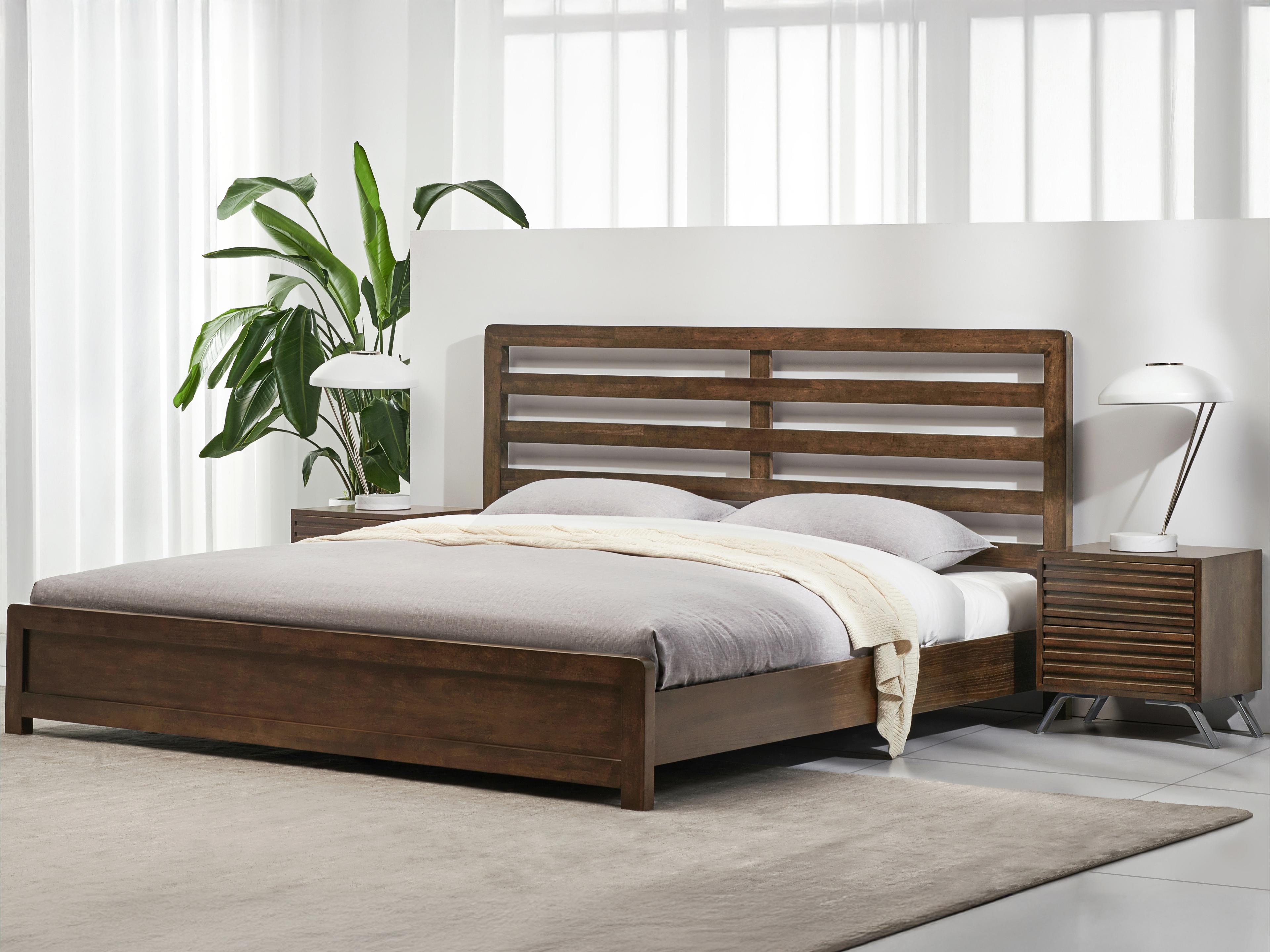 Luxecor Atelier 2-Drawers Brown Oak Wood Nightstand