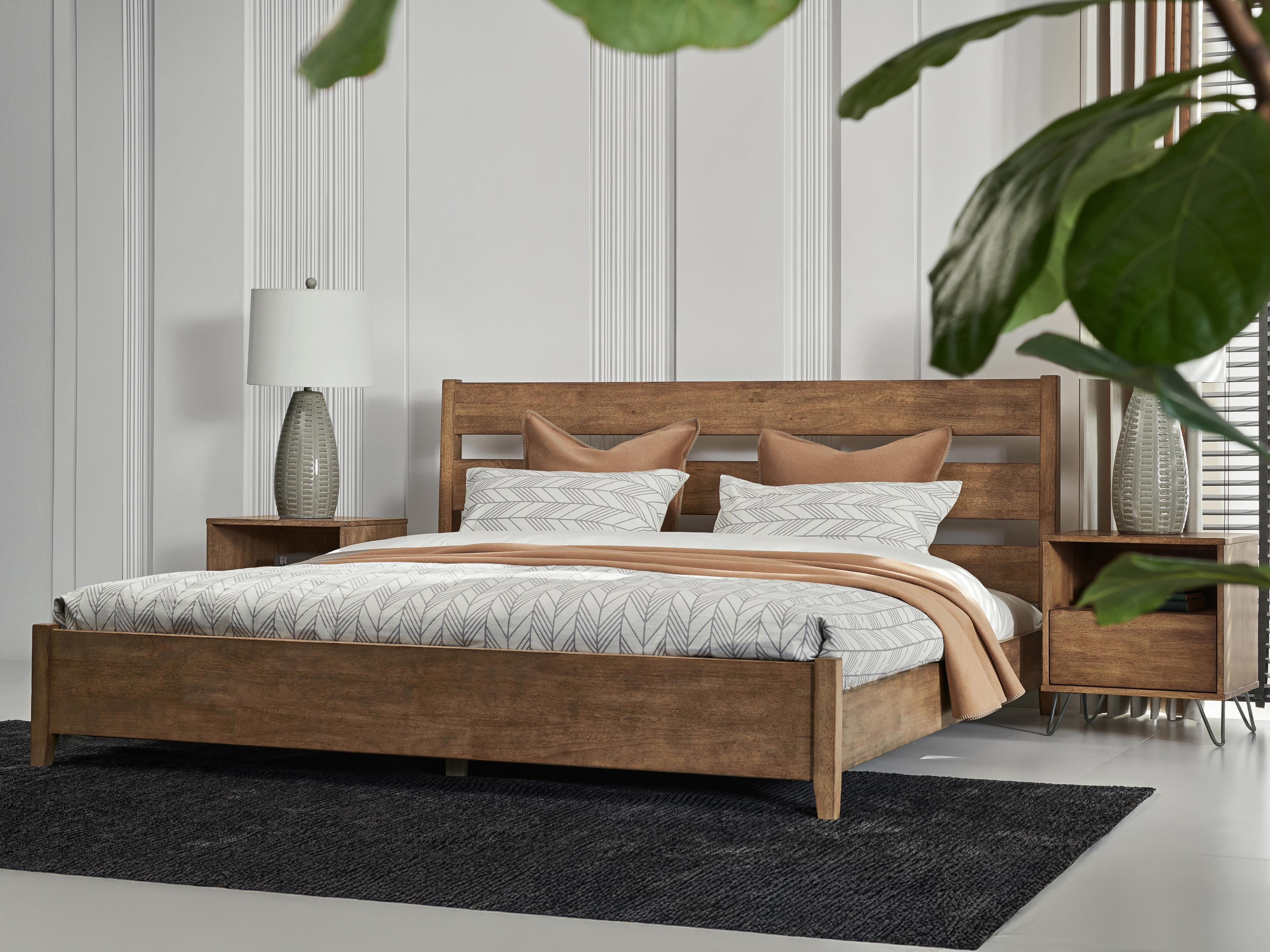 Luxecor Atelier 1-Drawer Natural Oak Wood Nightstand