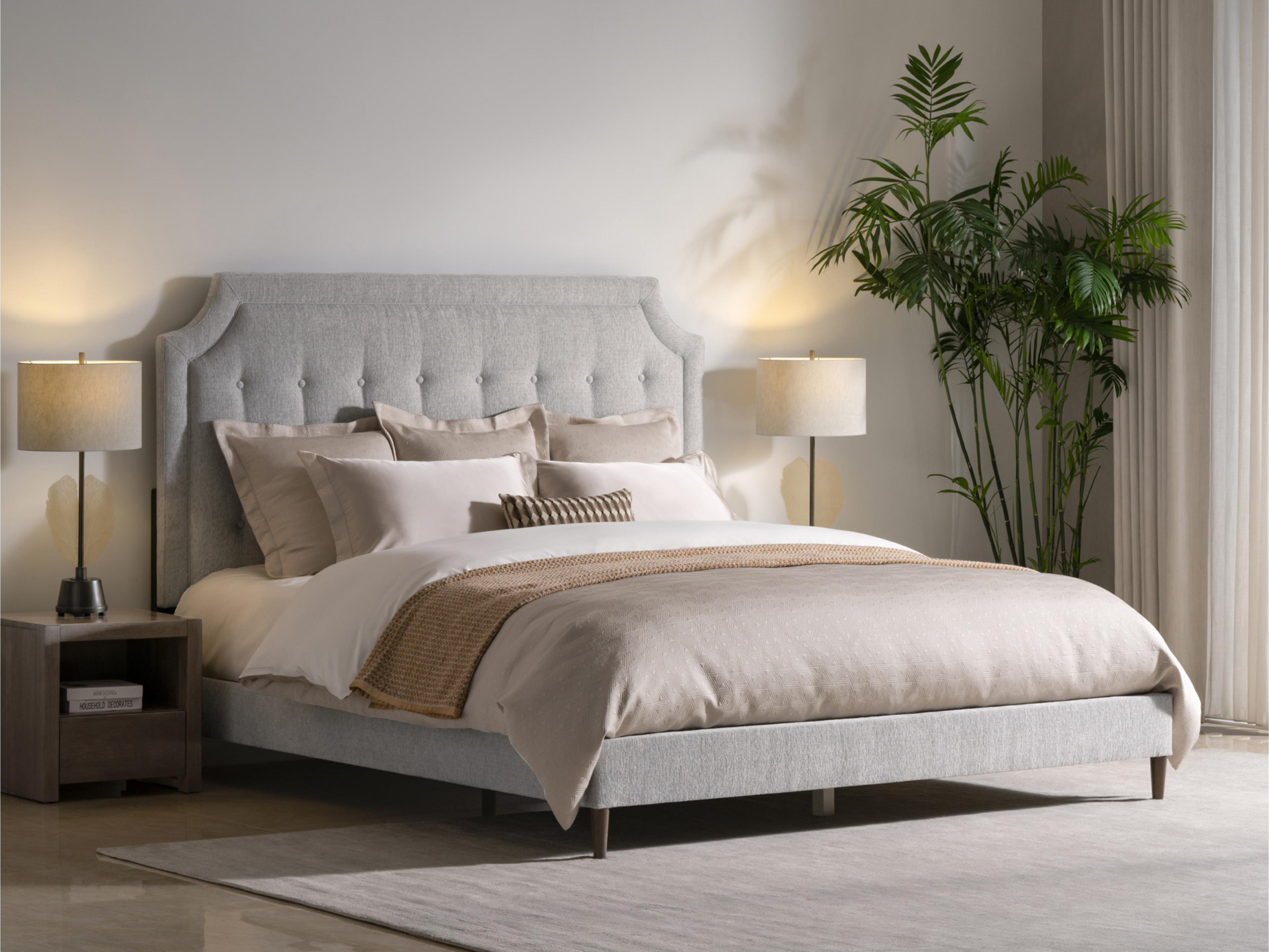 Luxecor Atelier Gray Upholstered Queen Panel Bed