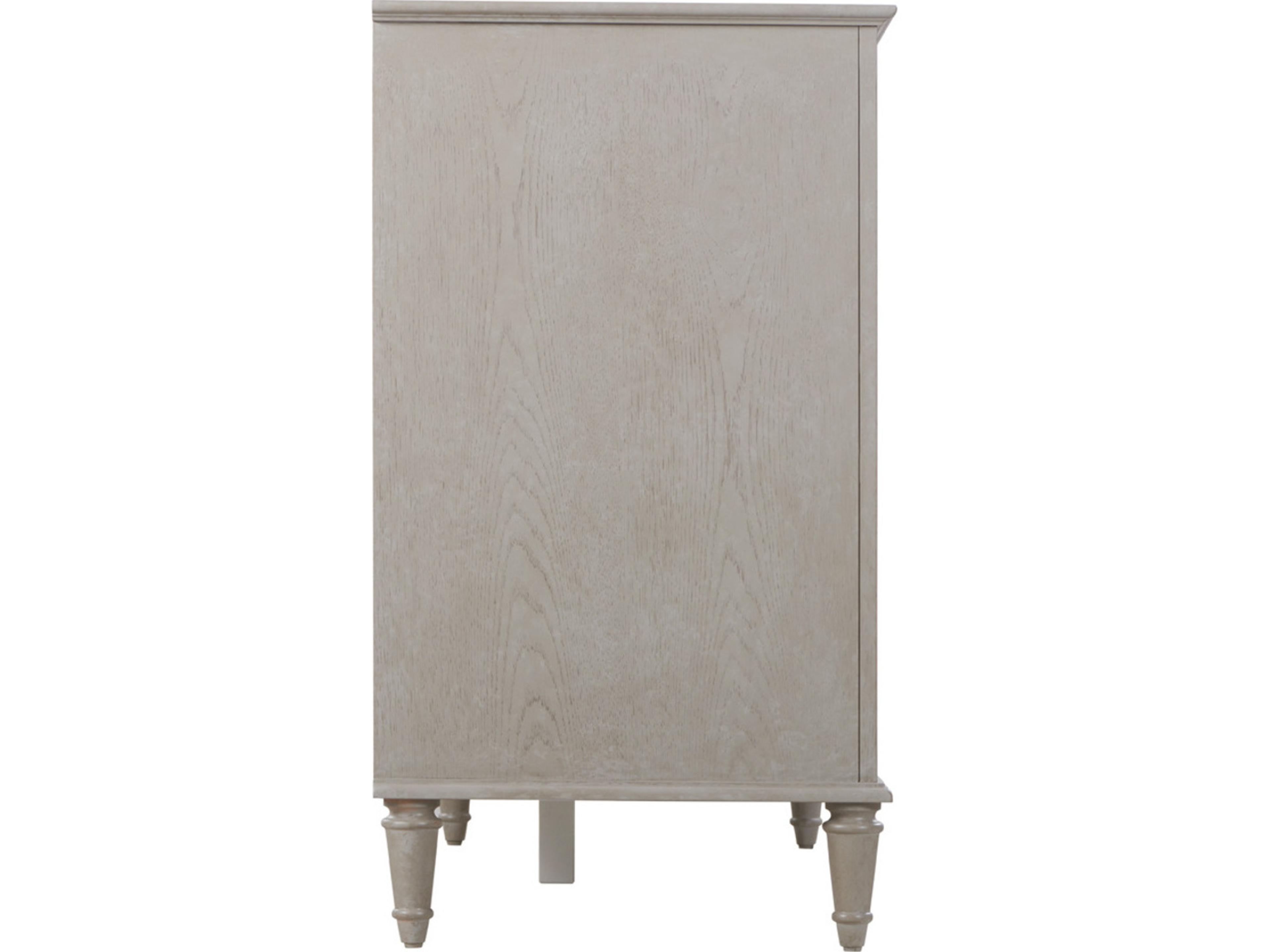 Luxecor Atelier 6-Drawers Gray Rubberwood Double Dresser