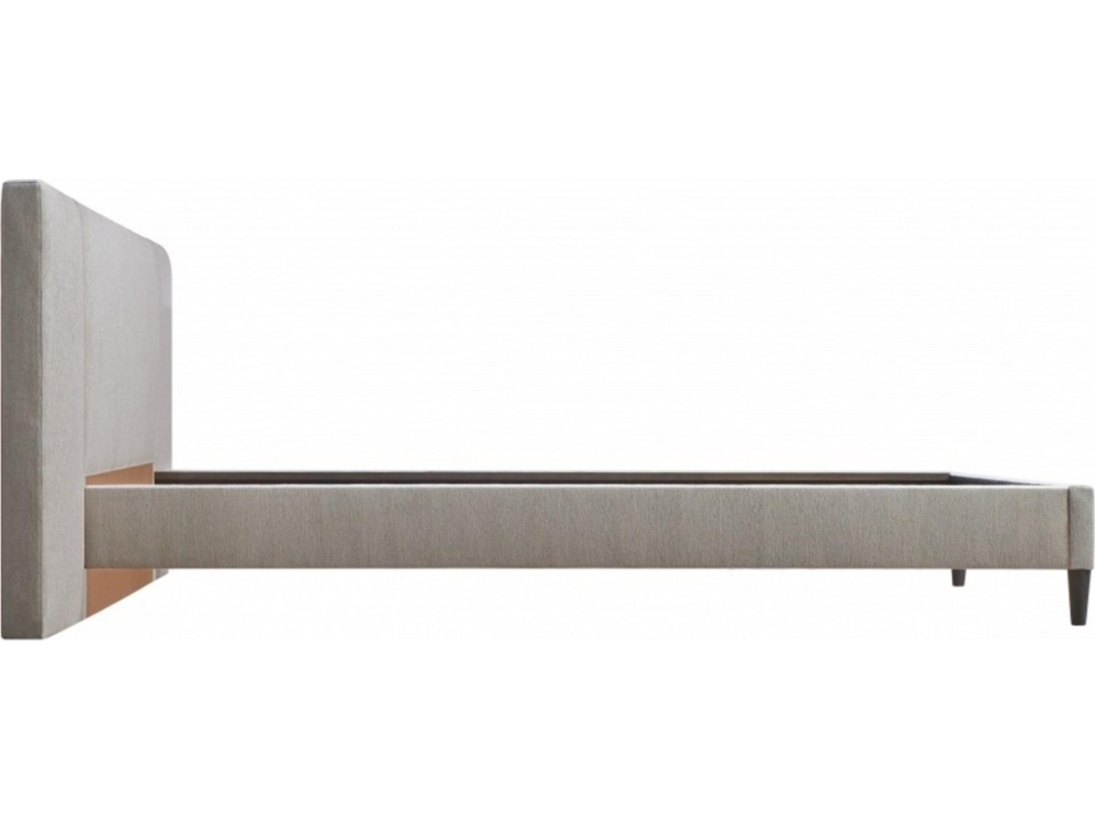 Luxecor Atelier Gray Rubberwood Upholstered King Platform Bed