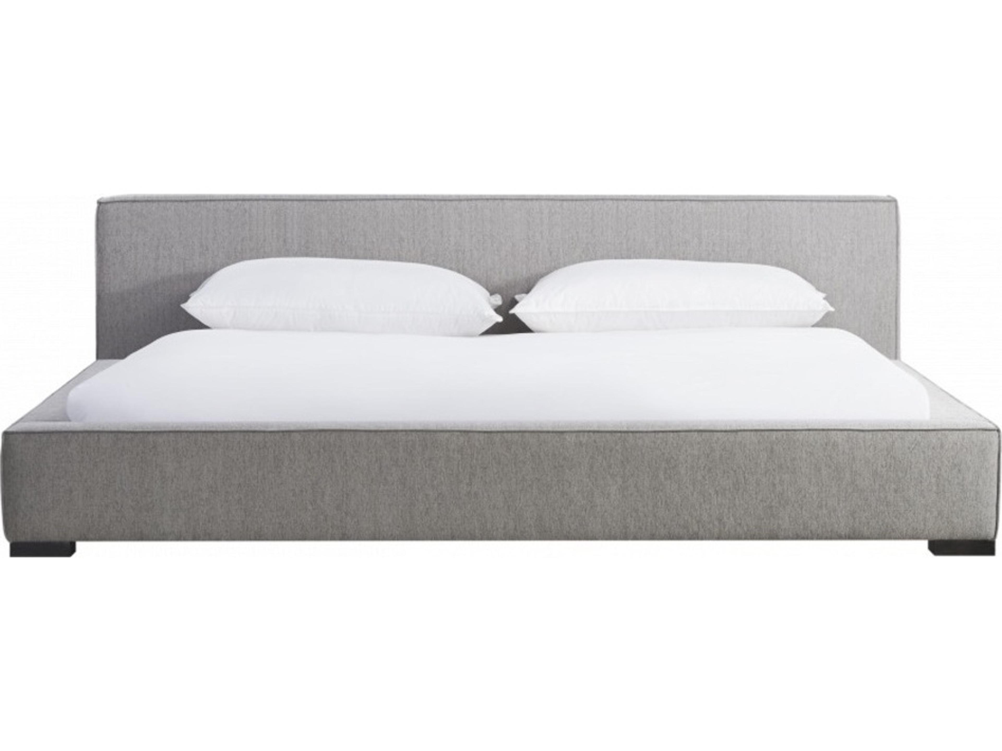 Luxecor Atelier Gray Rubberwood Upholstered Queen Platform Bed