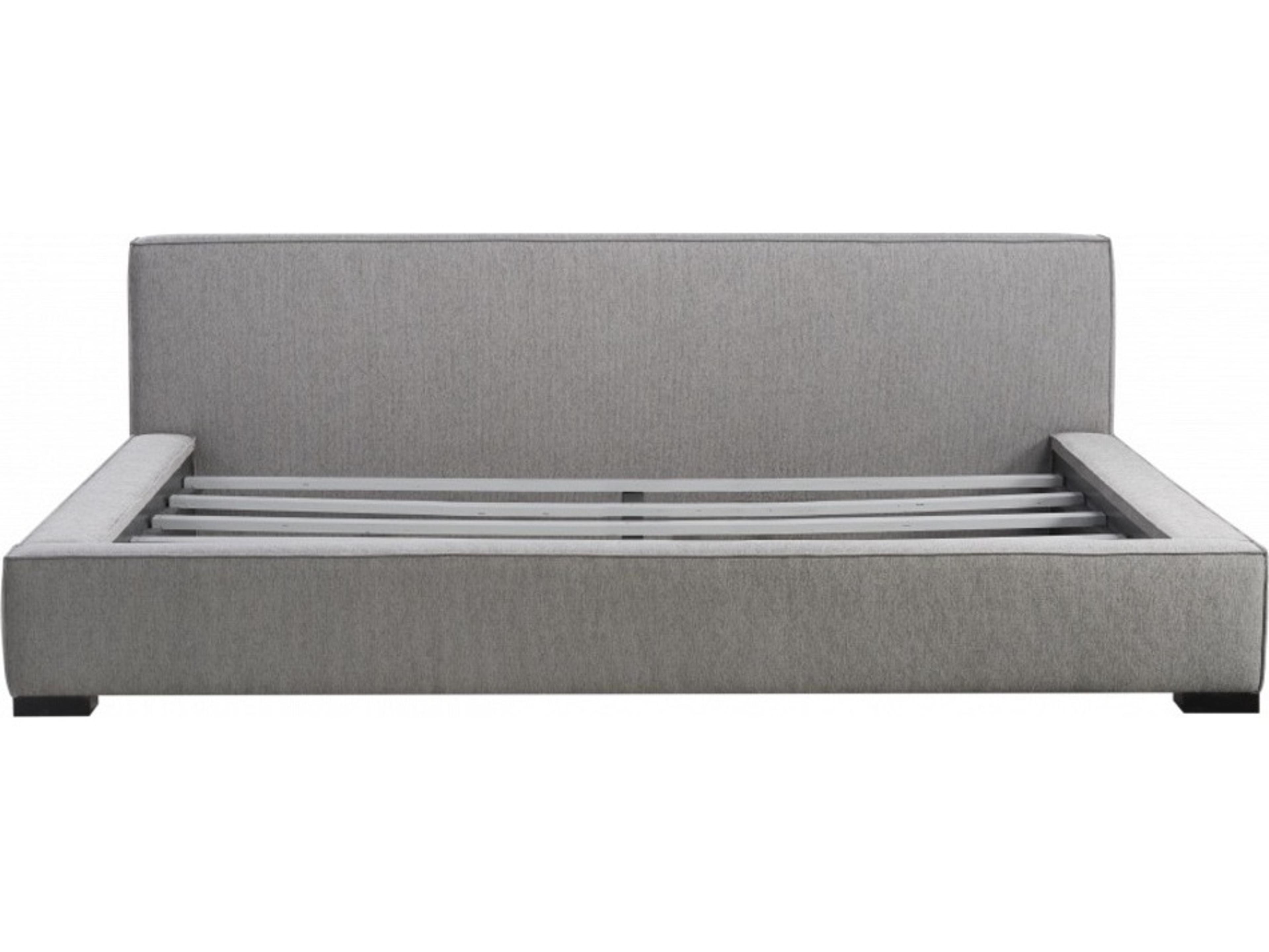 Luxecor Atelier Gray Rubberwood Upholstered Queen Platform Bed