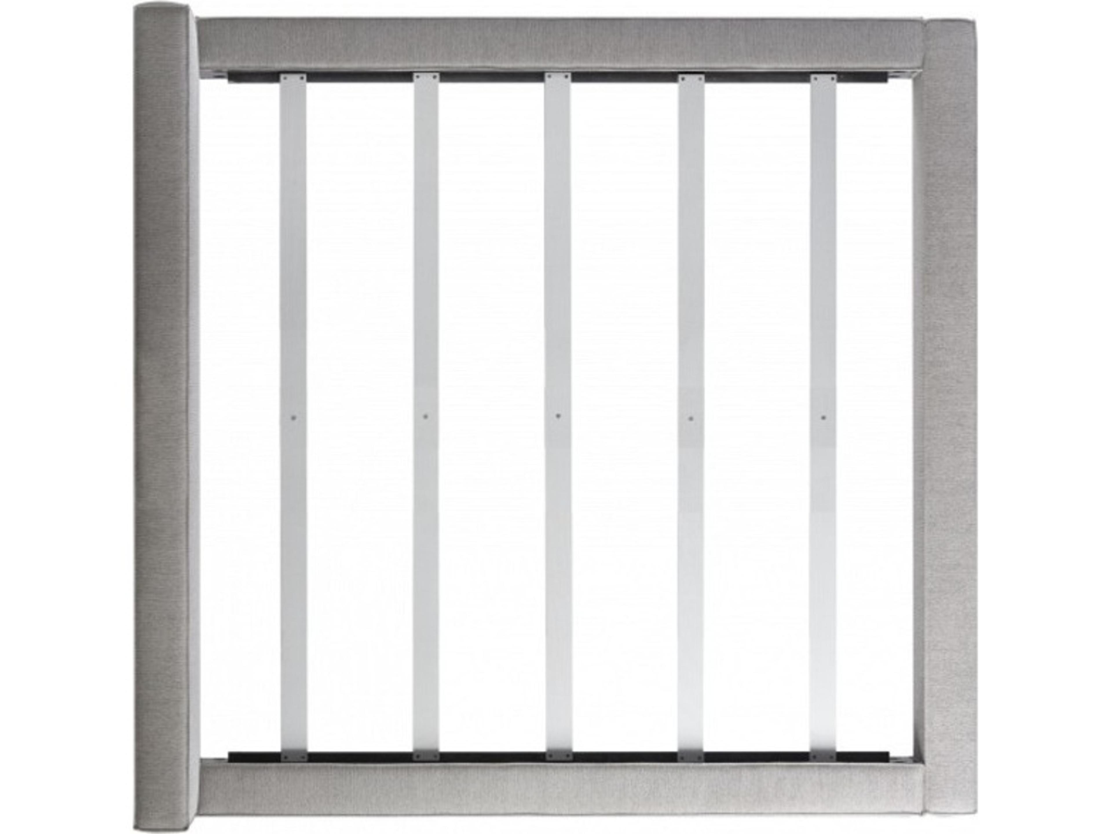 Luxecor Atelier Gray Rubberwood Upholstered King Platform Bed