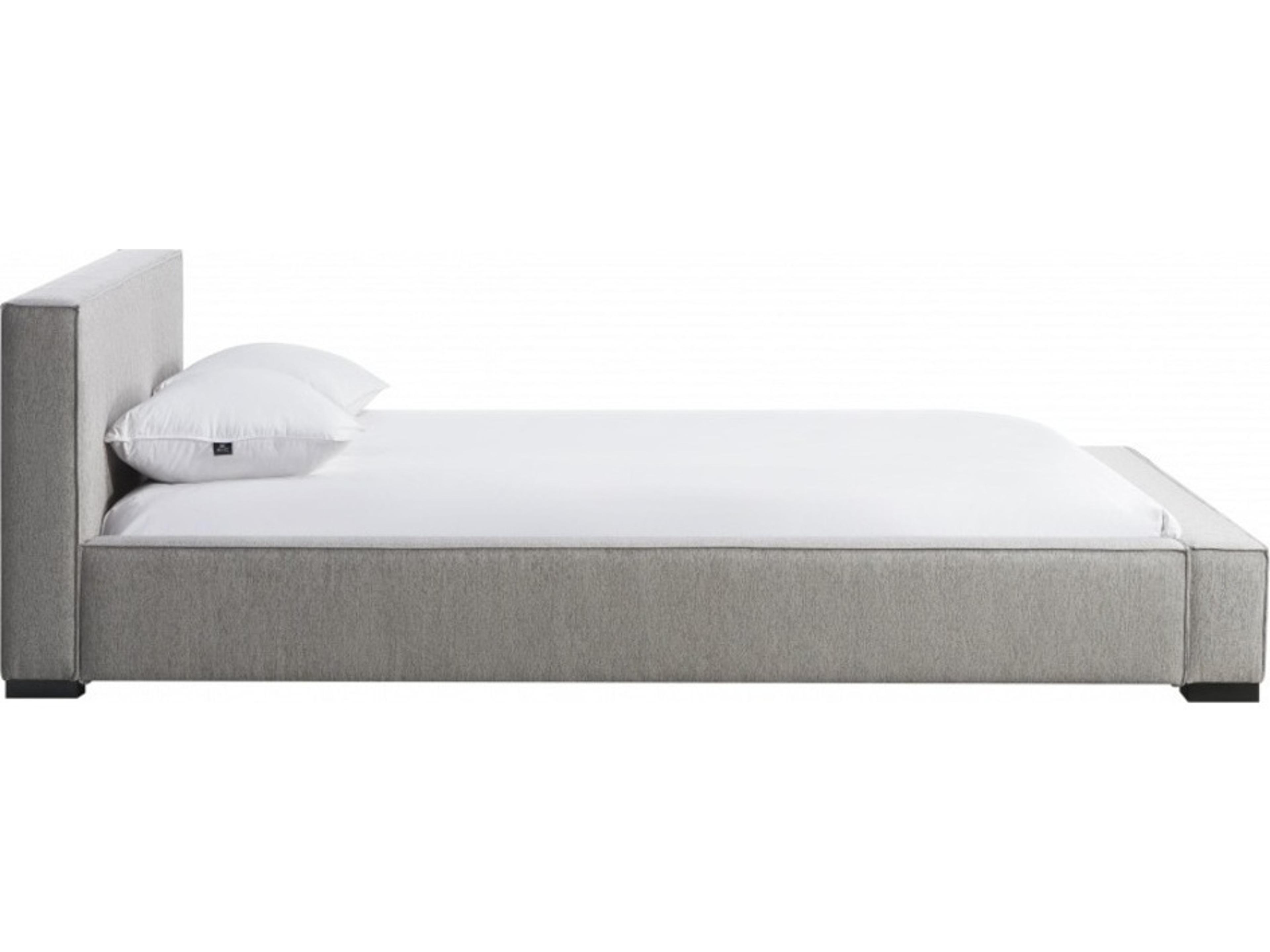Luxecor Atelier Gray Rubberwood Upholstered King Platform Bed